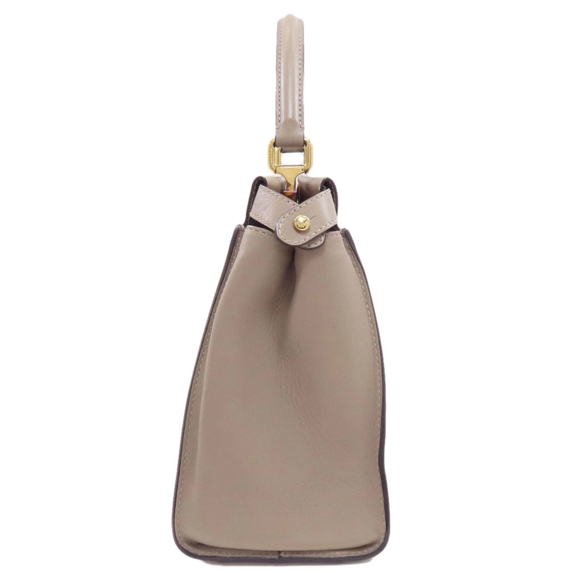 Fendi Grayish Leather Handbag (Pre-Owned)