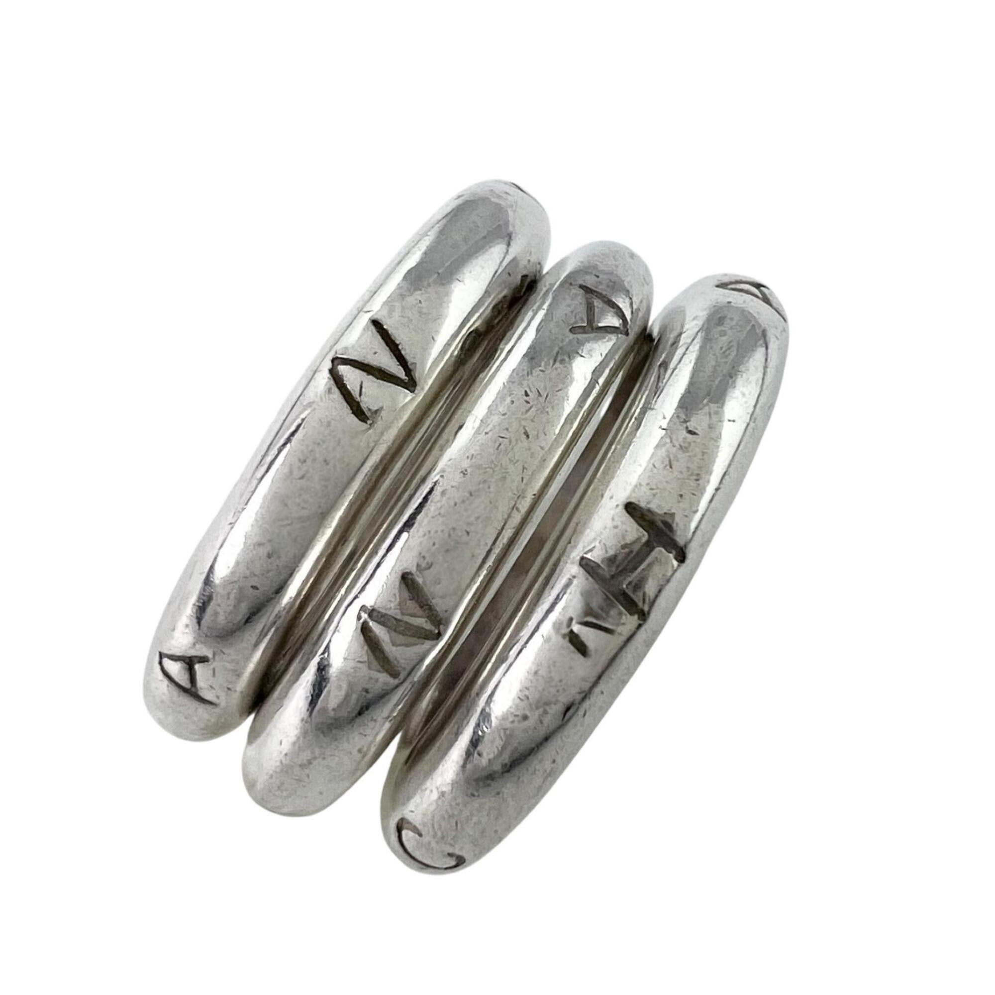 Chanel Silver Silver 925 Band Ring (Pre-Owned)