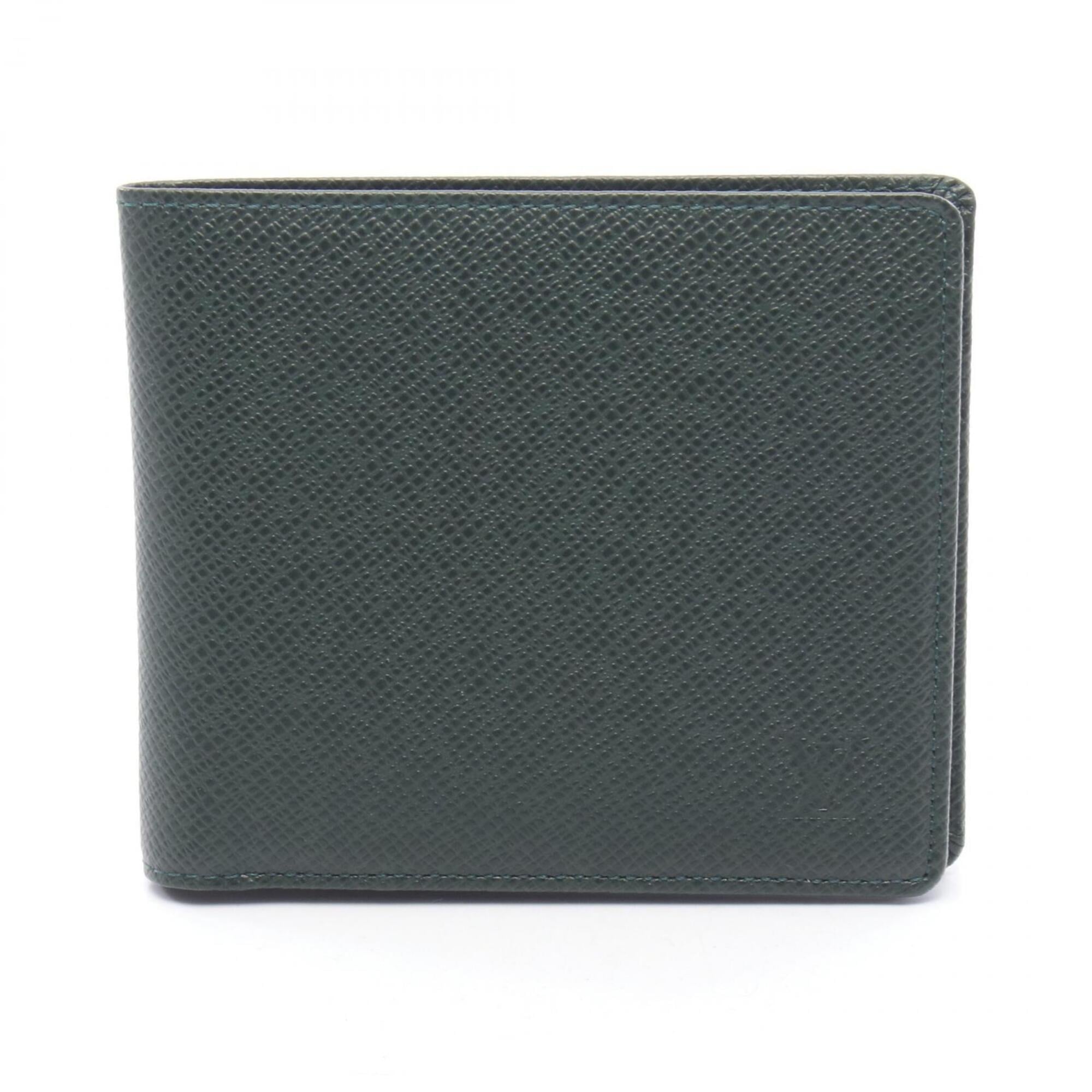 Louis Vuitton Green Taiga Leather Leather Wallet (Bi-Fold) (Pre-Owned)