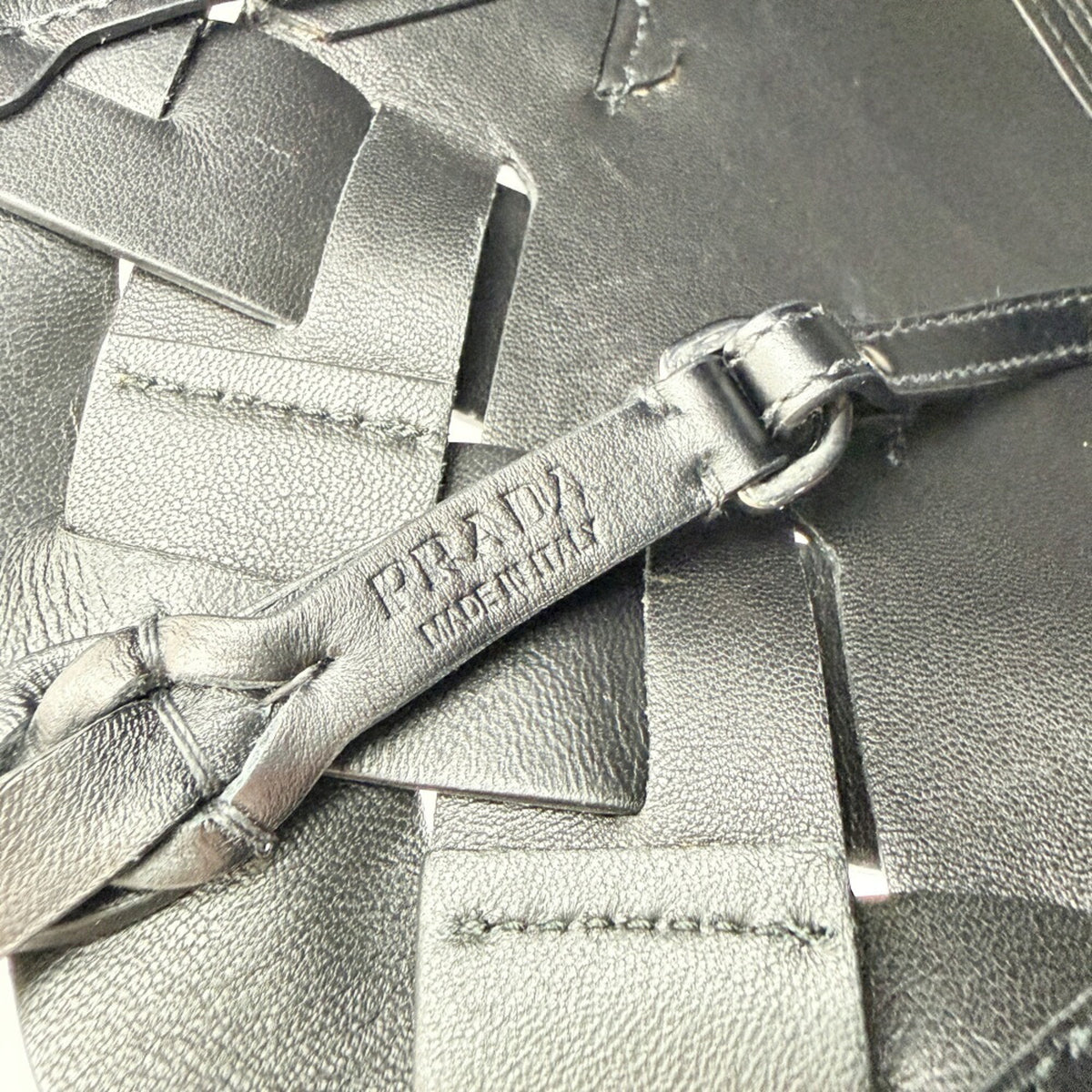 Prada Black Leather Tote Bag (Pre-Owned)