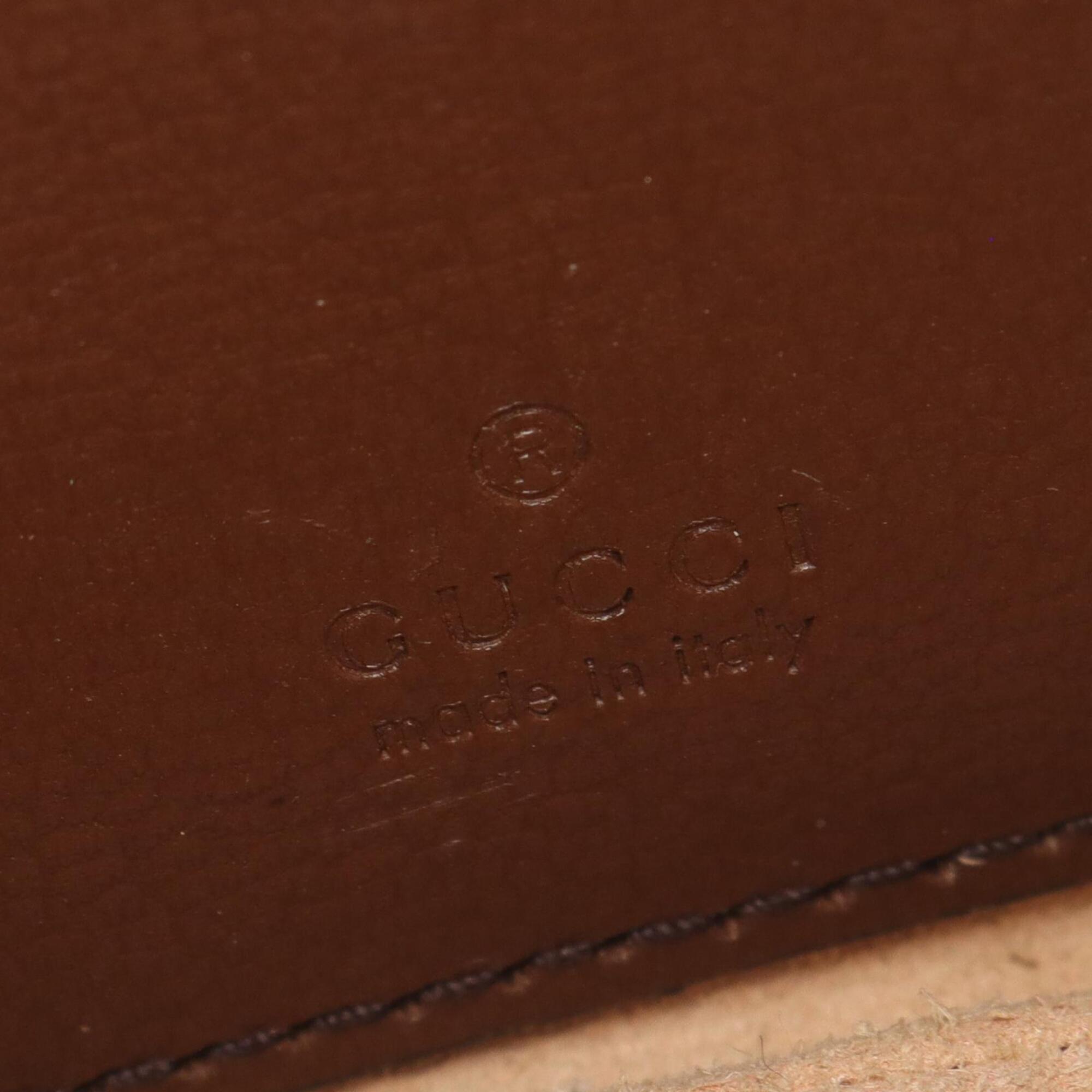 Gucci Beige Brown Gg Supreme Leather Handbag (Pre-Owned)