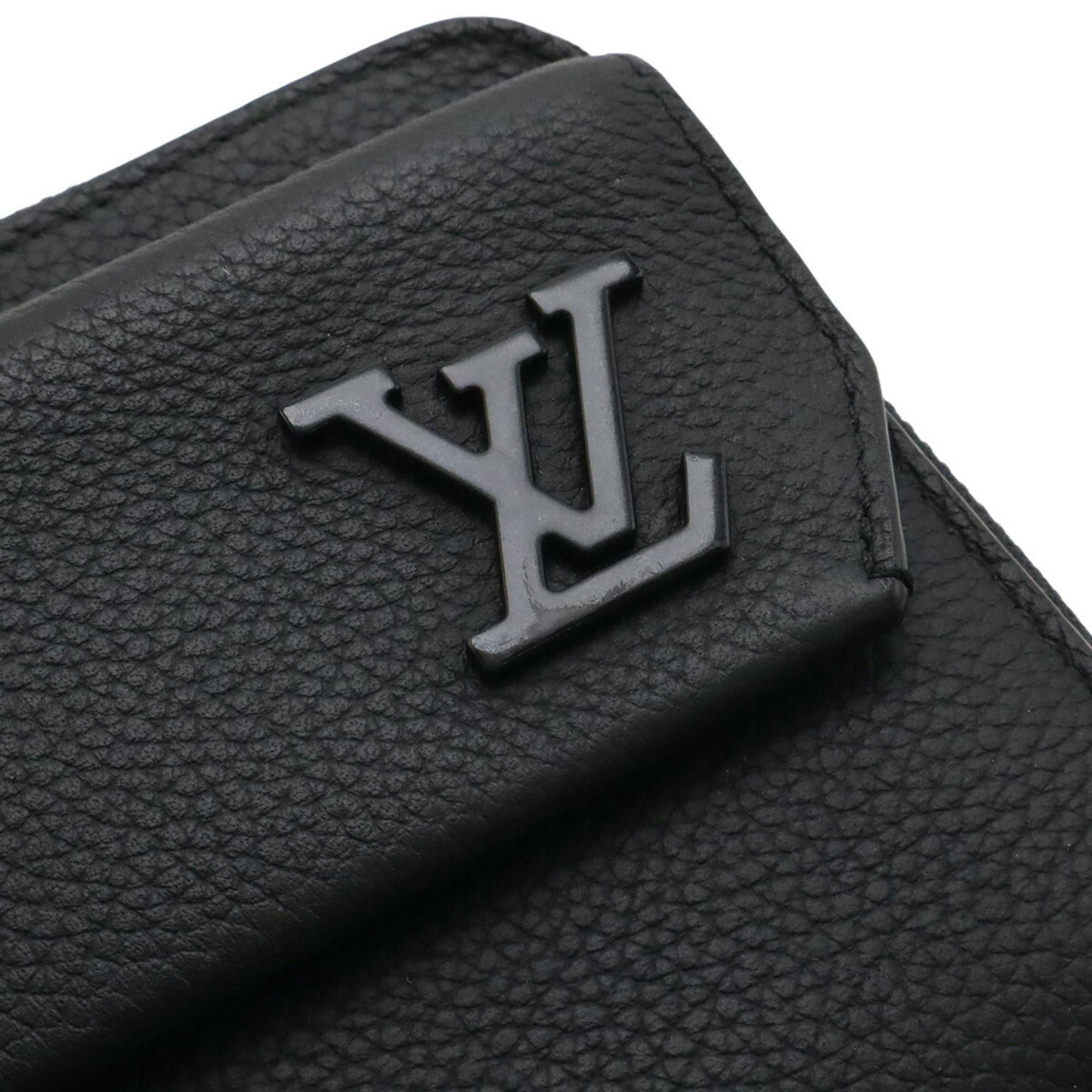 Louis Vuitton Black Noir Leather Coin Purse/Coin Case (Pre-Owned)