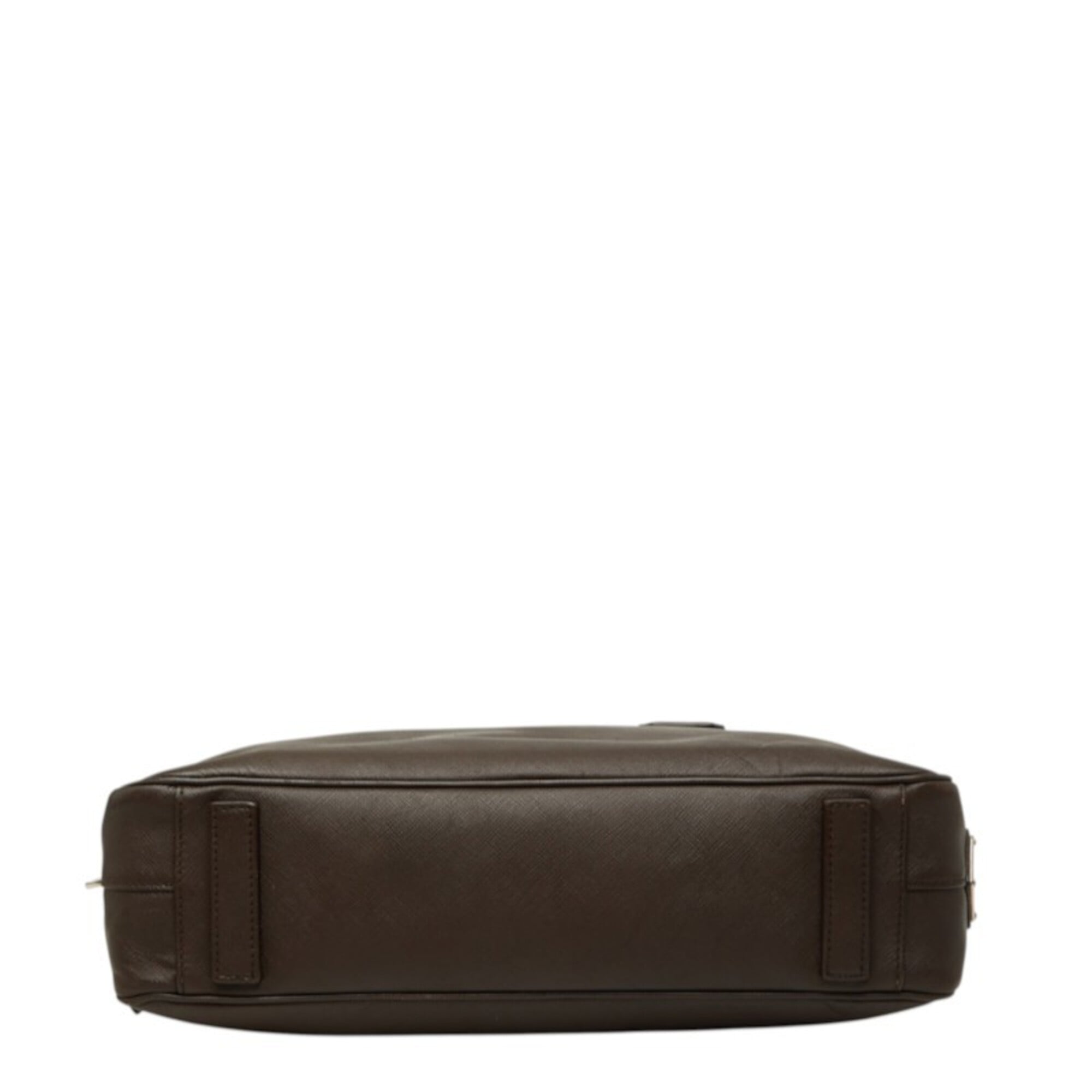 Prada Brown Leather Briefcase (Pre-Owned)