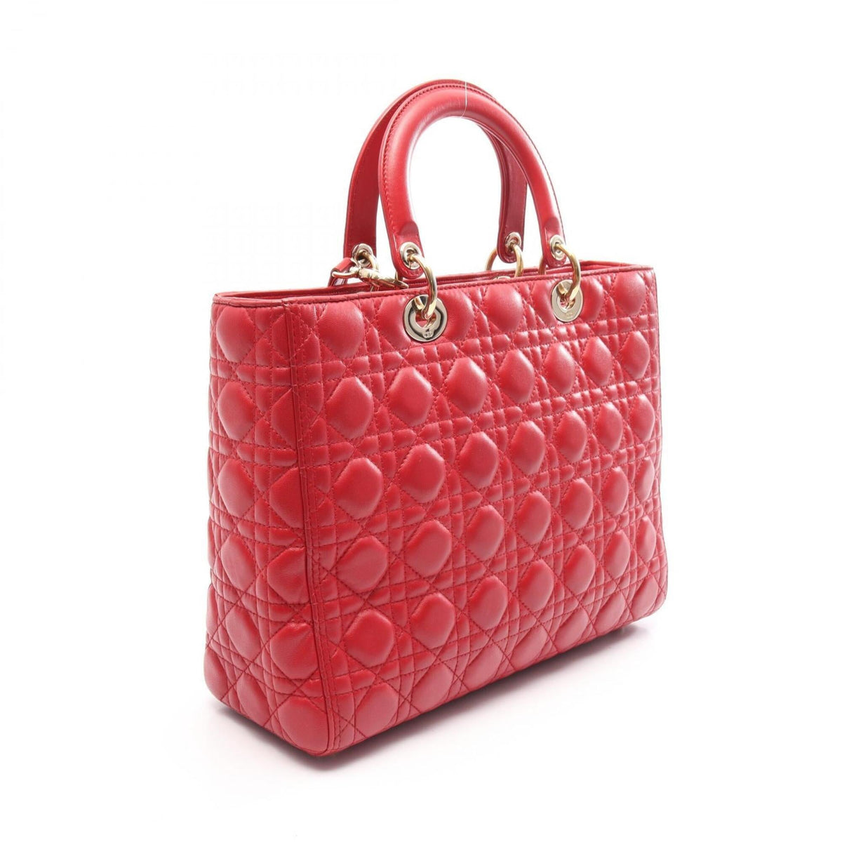 Christian Dior Red Color Leather Handbag (Pre-Owned)