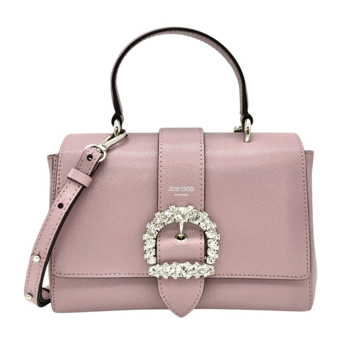 Jimmy Choo Purple Leather Handbag Shoulder Bag (Pre-Owned)