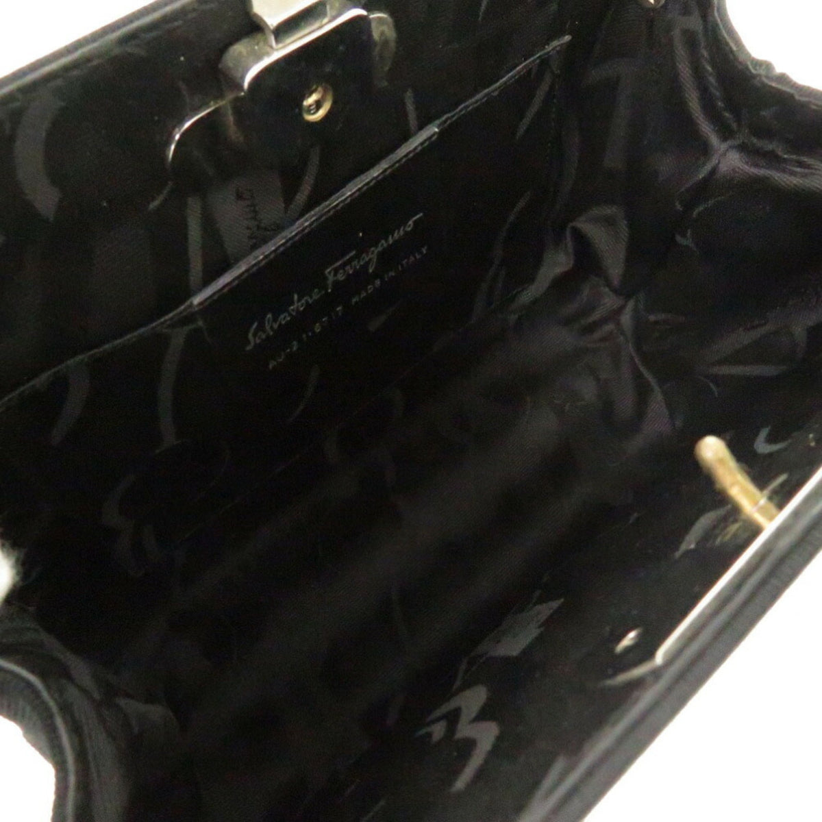 Salvatore Ferragamo Silver Aluminum Shoulder Bag (Pre-Owned)