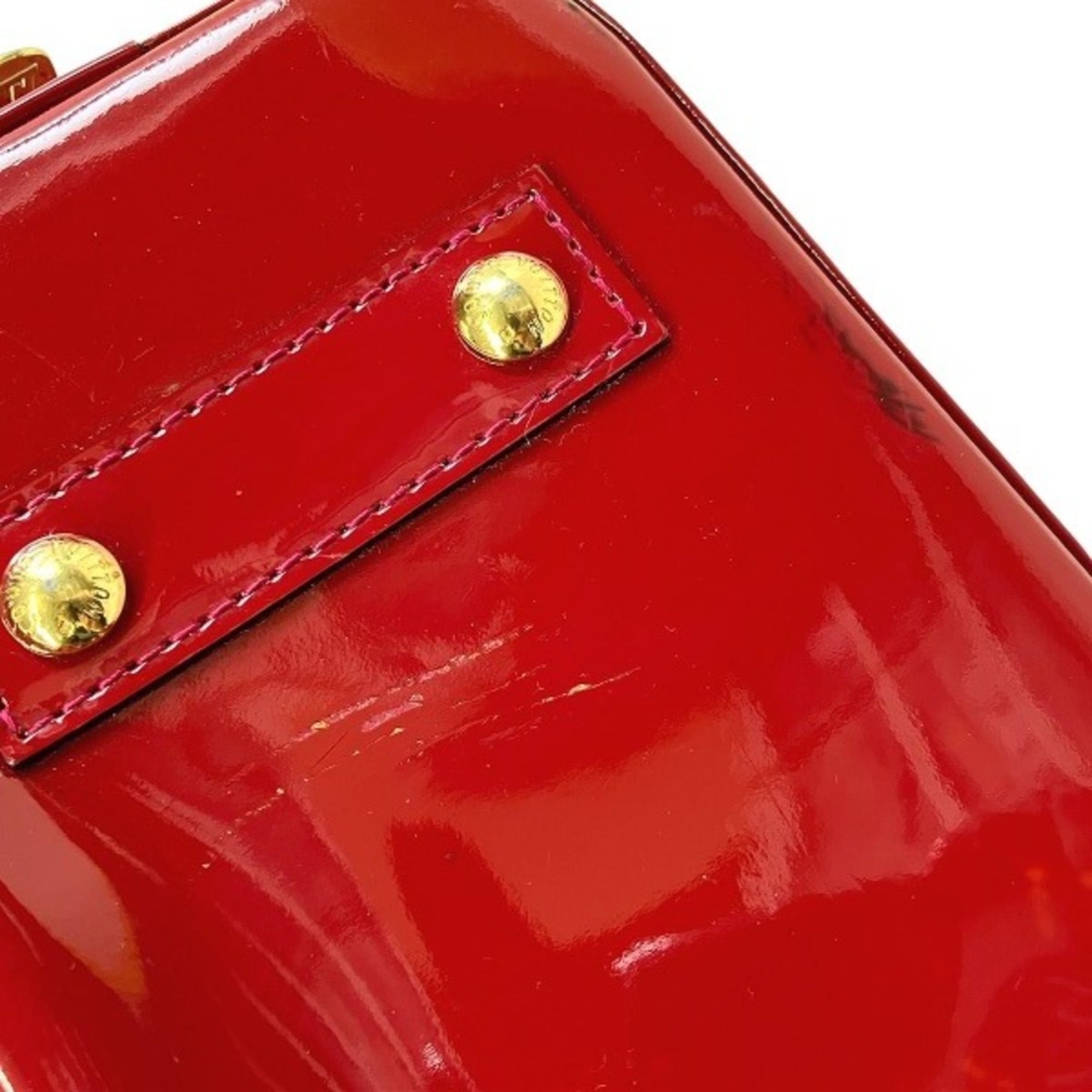 Louis Vuitton Pomme D'amour Patent Leather Handbag (Pre-Owned)
