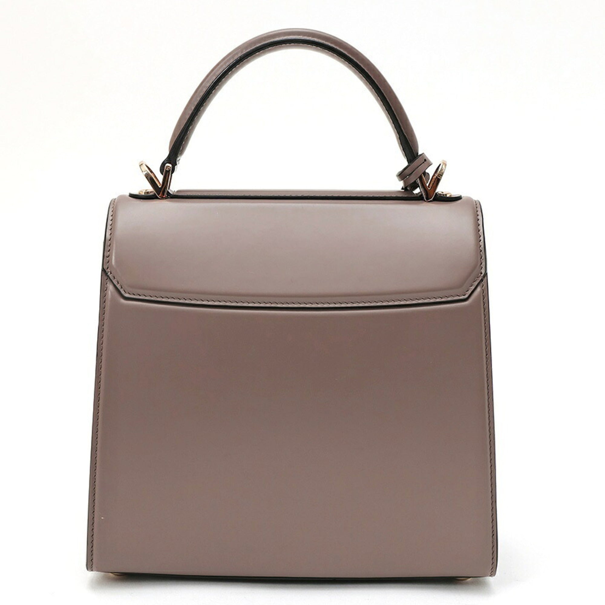 Salvatore Ferragamo Grayish Leather Shoulder Bag (Pre-Owned)