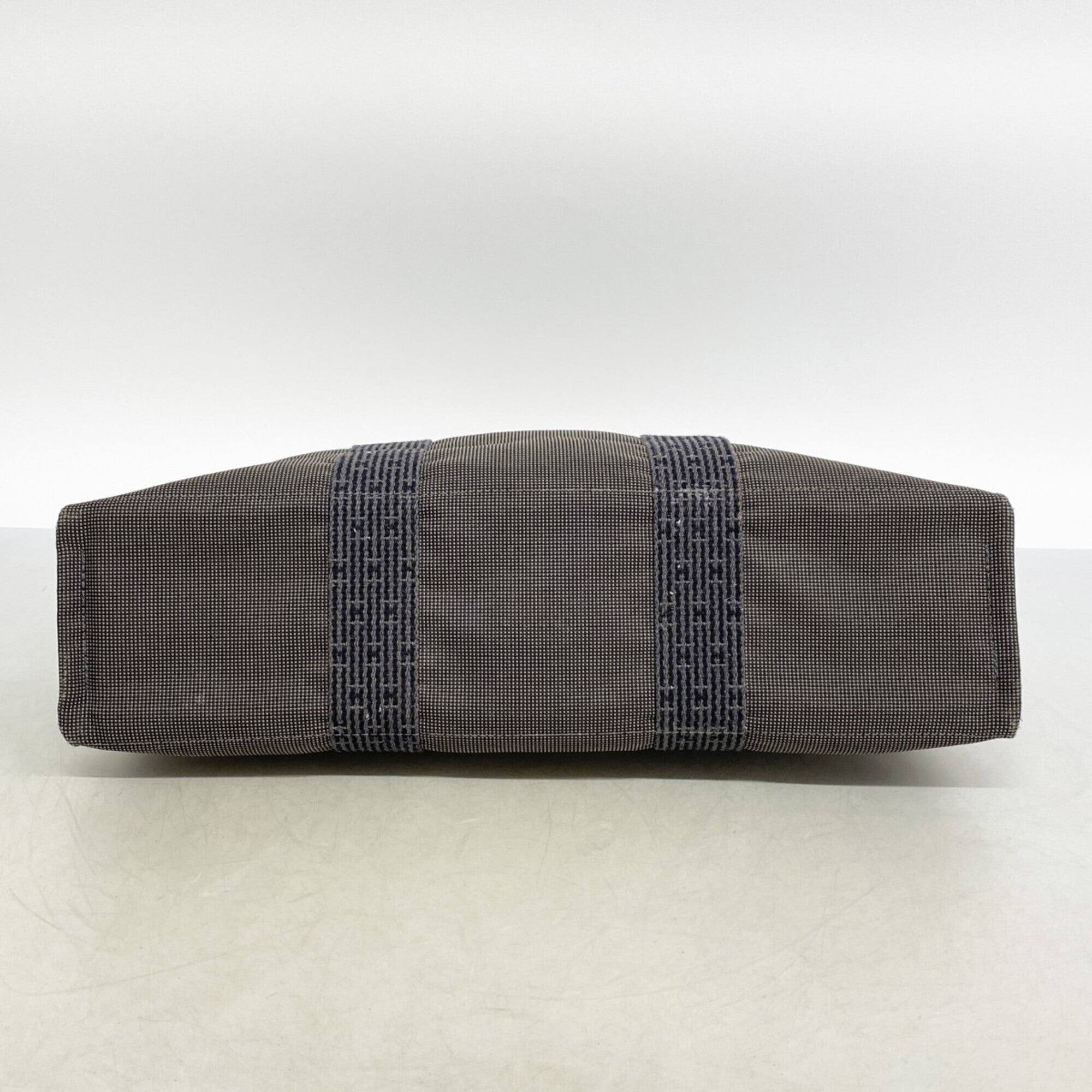Hermes Gray Canvas Tote Bag (Pre-Owned)