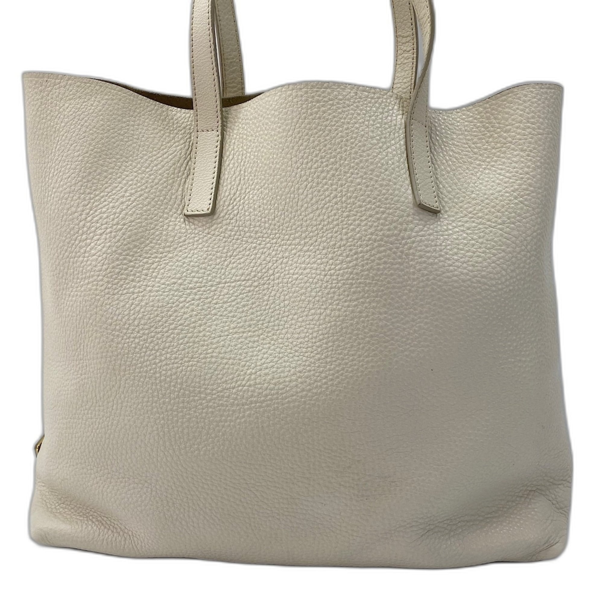 Prada White Leather Tote Bag (Pre-Owned)