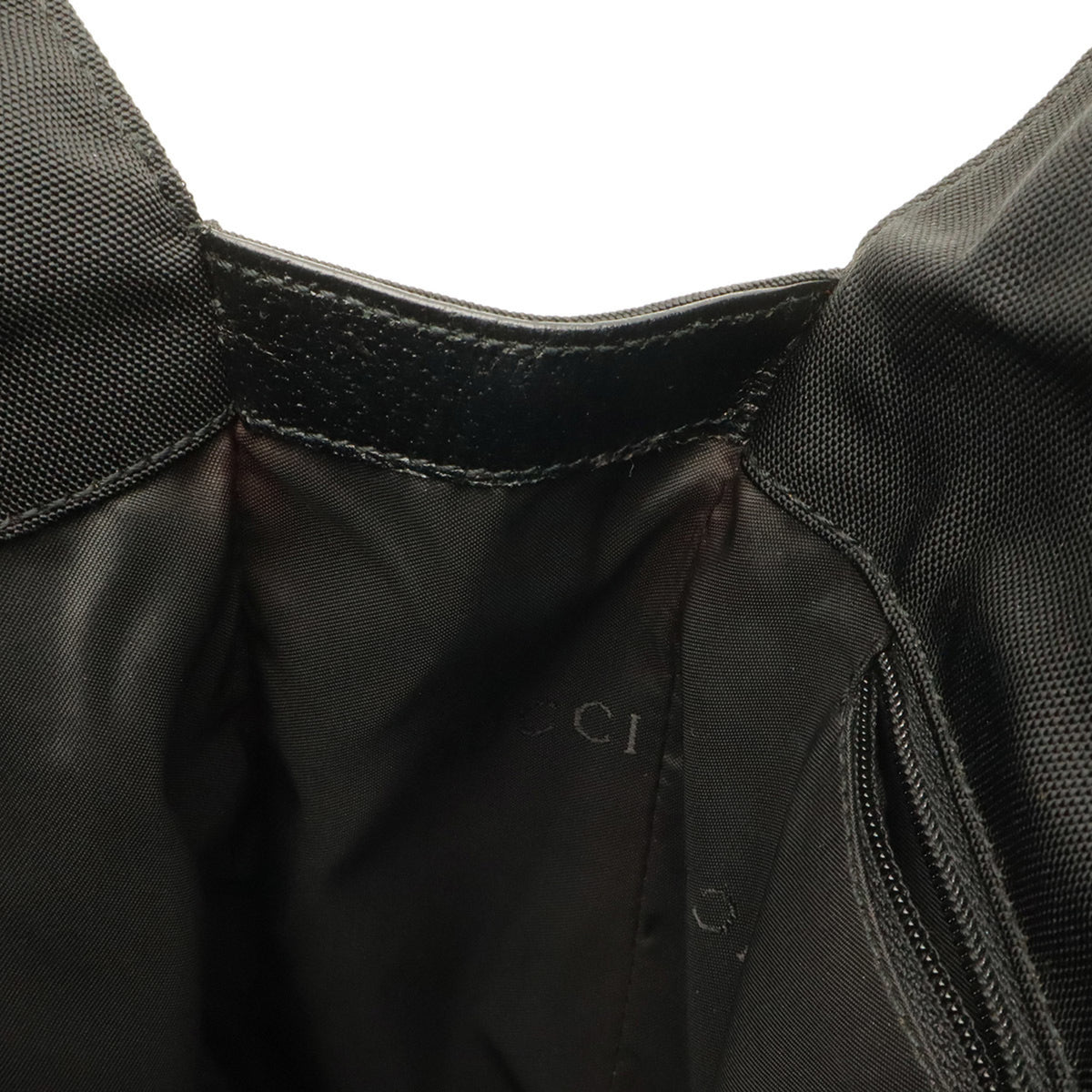 Gucci Black Nylon Leather Backpack (Pre-Owned)