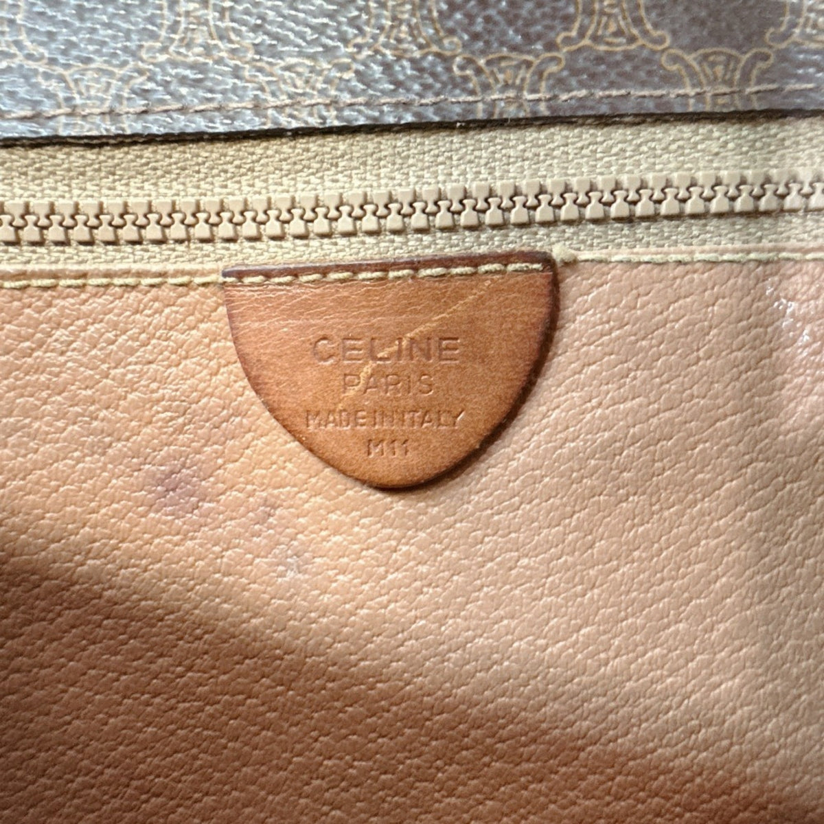 Celine Macadam Brown Leather Shoulder Bag (Pre-Owned)