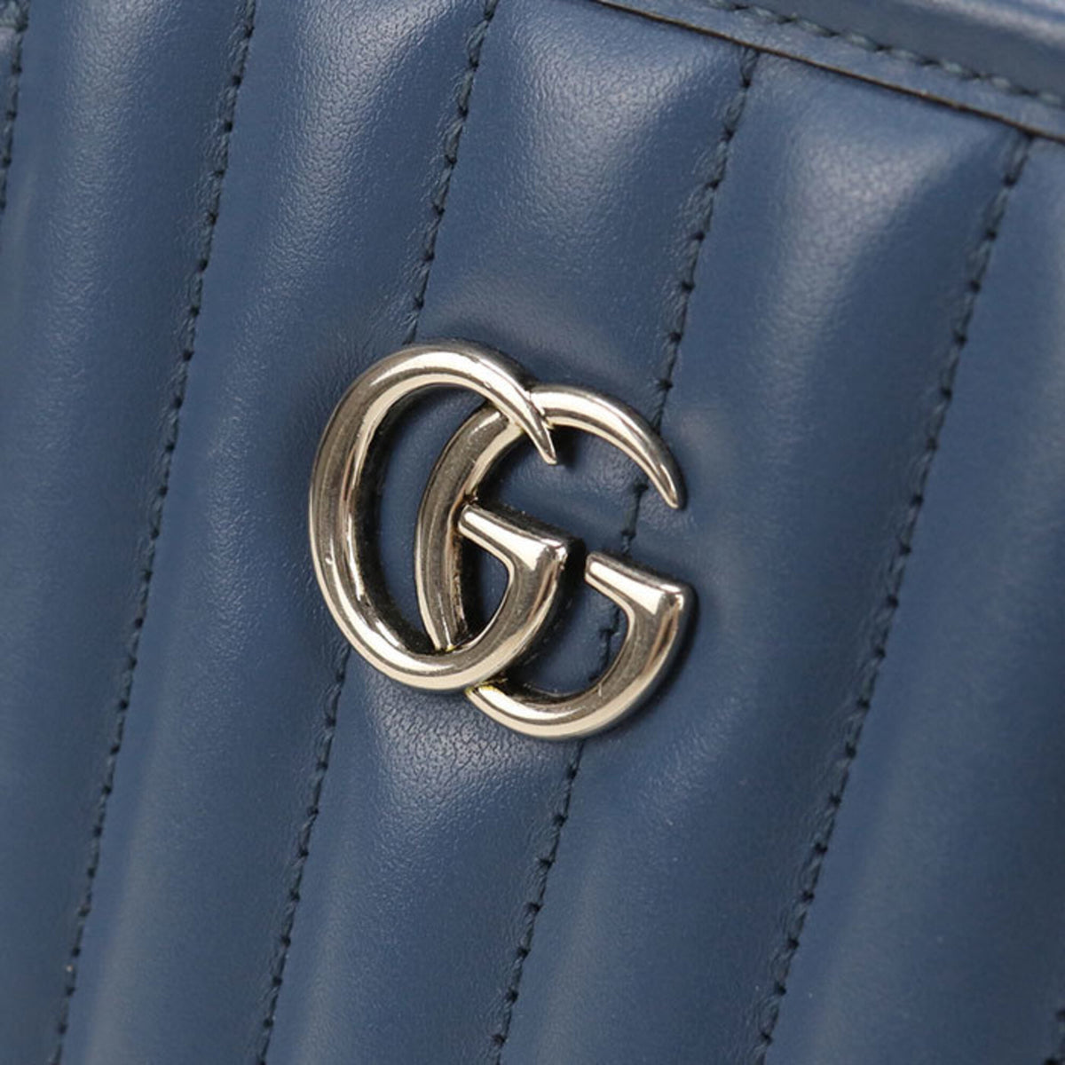 Gucci Blue Leather Tote Bag (Pre-Owned)