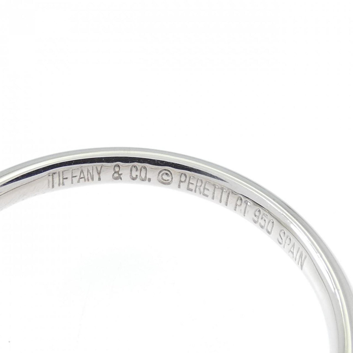 Tiffany Silver Platinum 950 Band Ring (Pre-Owned)