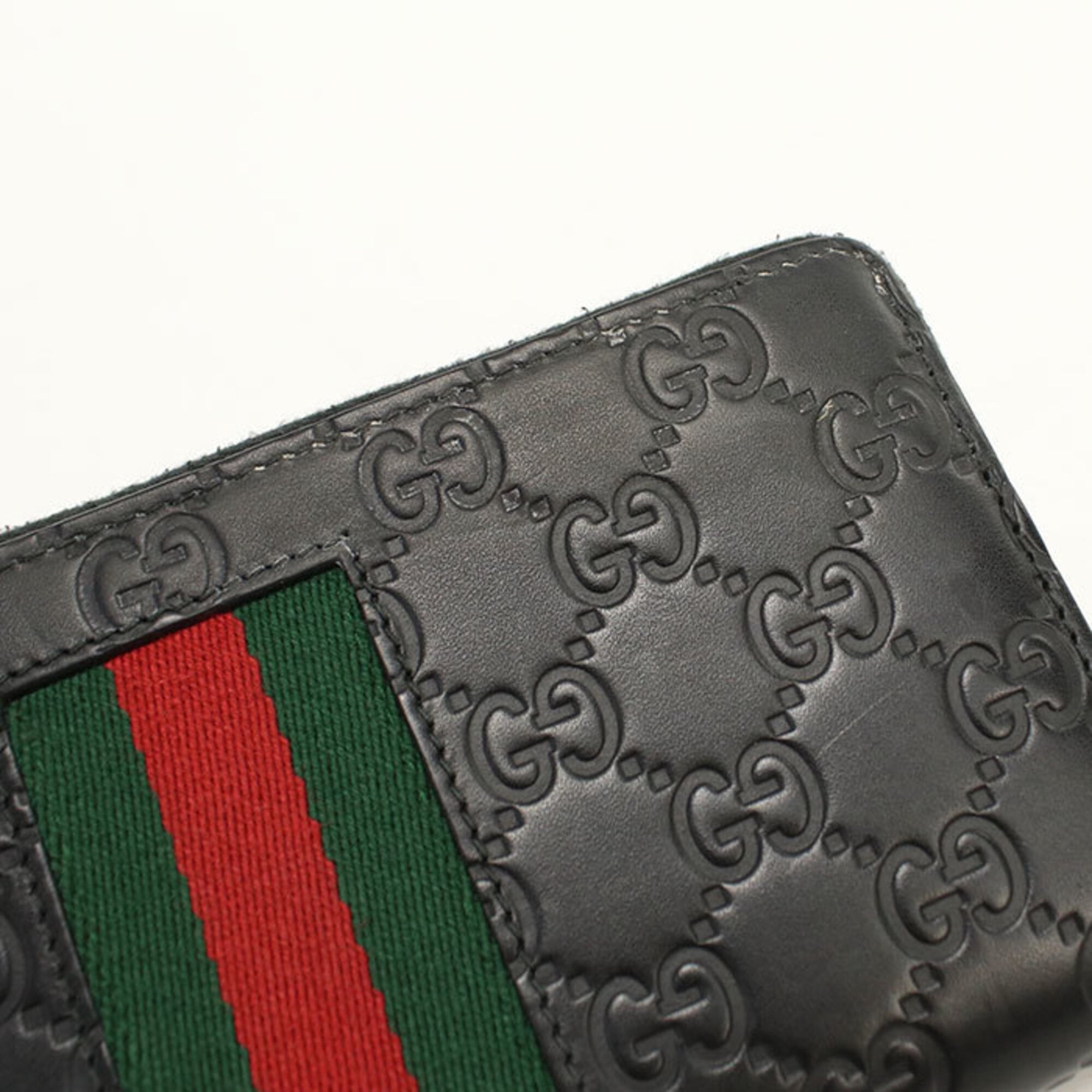 Gucci Black Leather Long Wallet (Bi-Fold) (Pre-Owned)