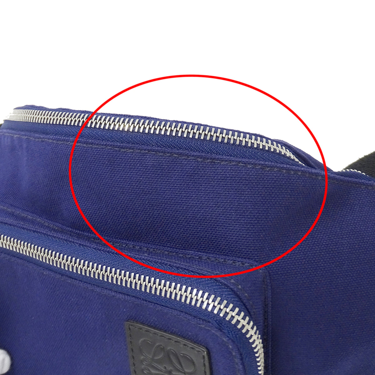 Loewe Navy Canvas Sling Bag (Pre-Owned)