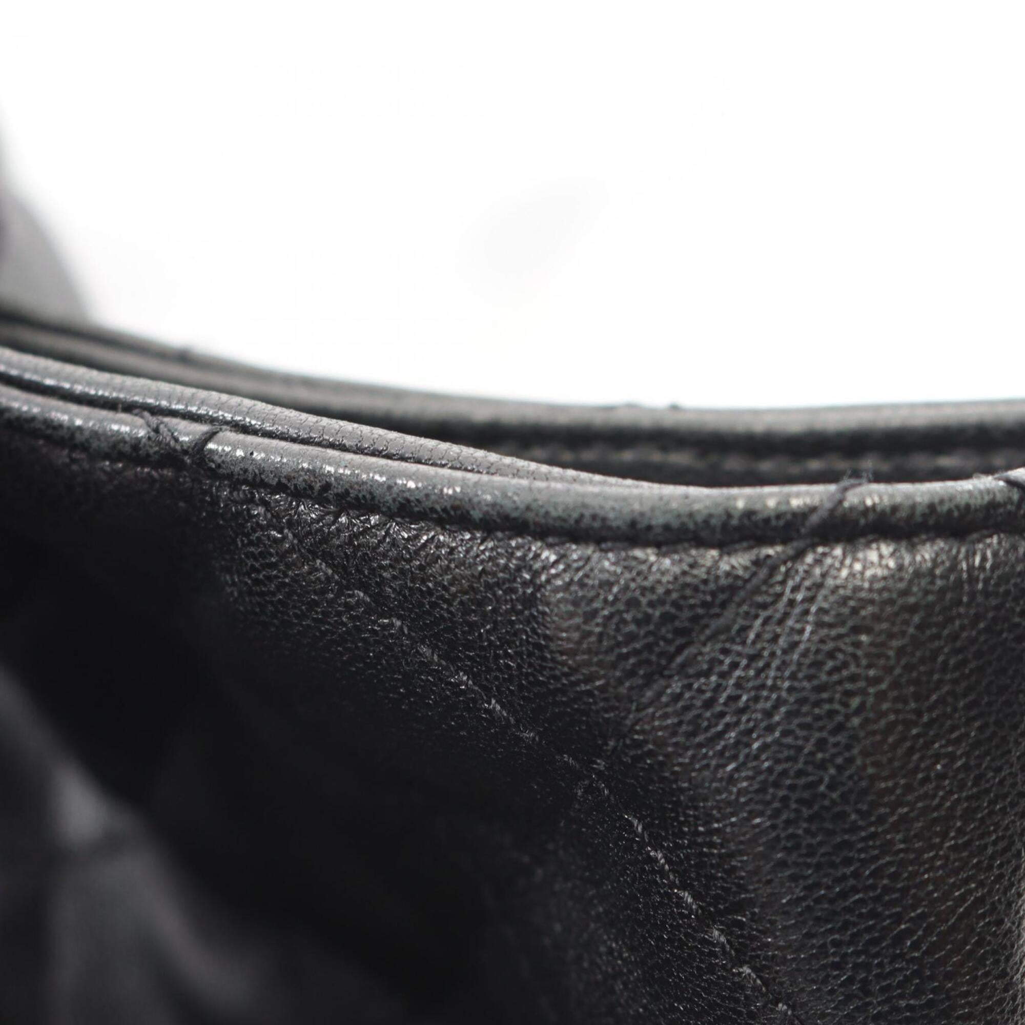 Saint Laurent Black Leather Handbag Pouch Tote Bag (Pre-Owned)