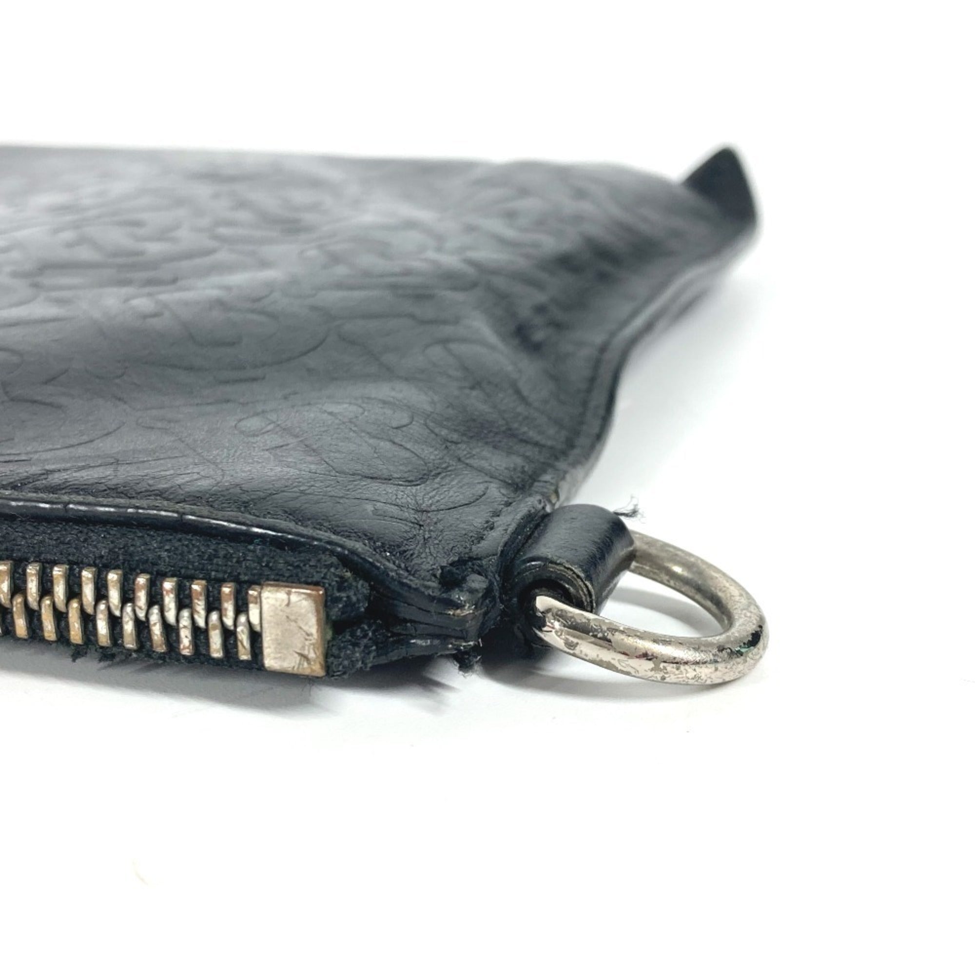 Burberry Black Leather Clutch Bag Pouch (Pre-Owned)