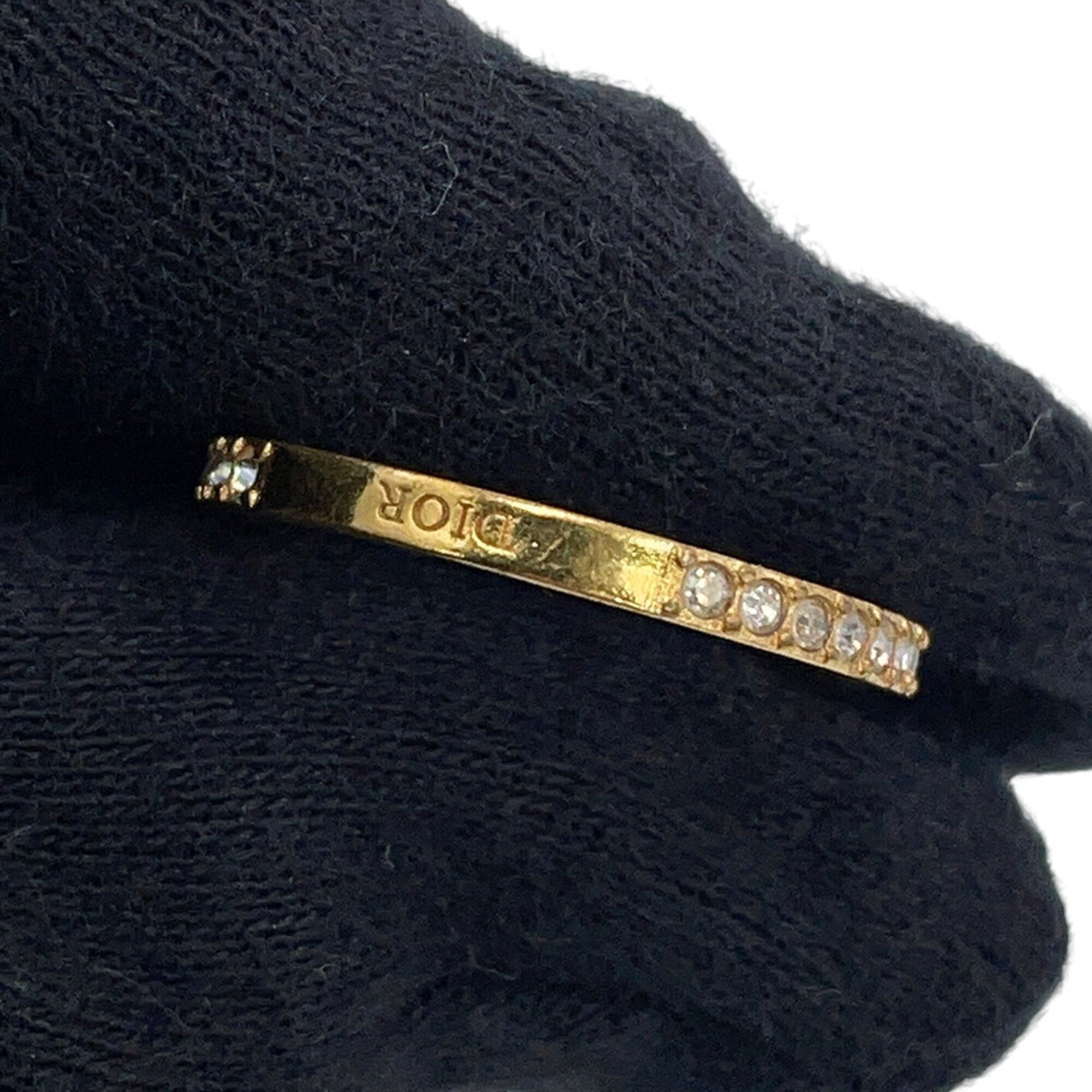 Christian Dior Gold Pink Lacquer Metal Band Ring (Pre-Owned)