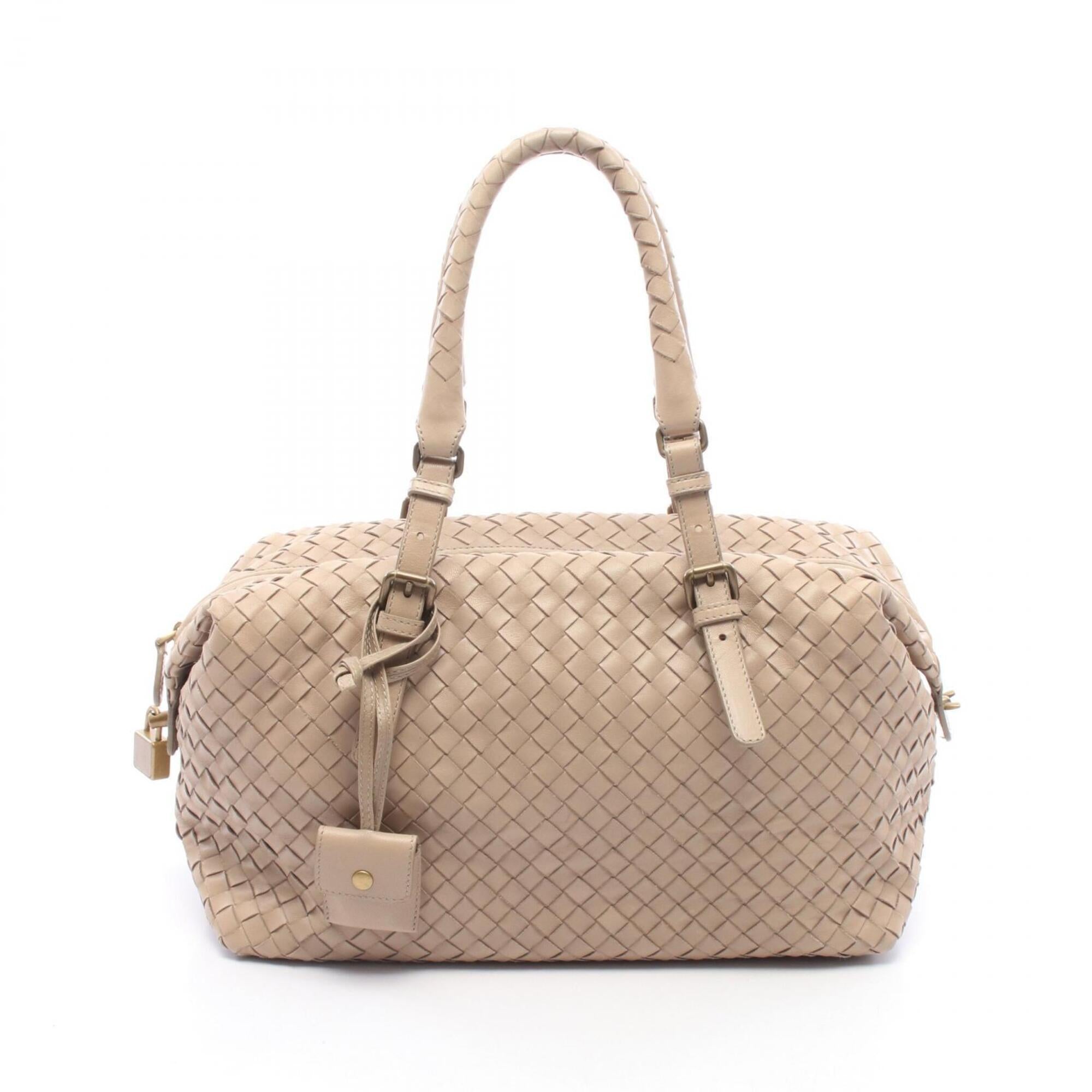 Bottega Veneta Intrecciato Beige Intrecciato Handbag (Pre-Owned)