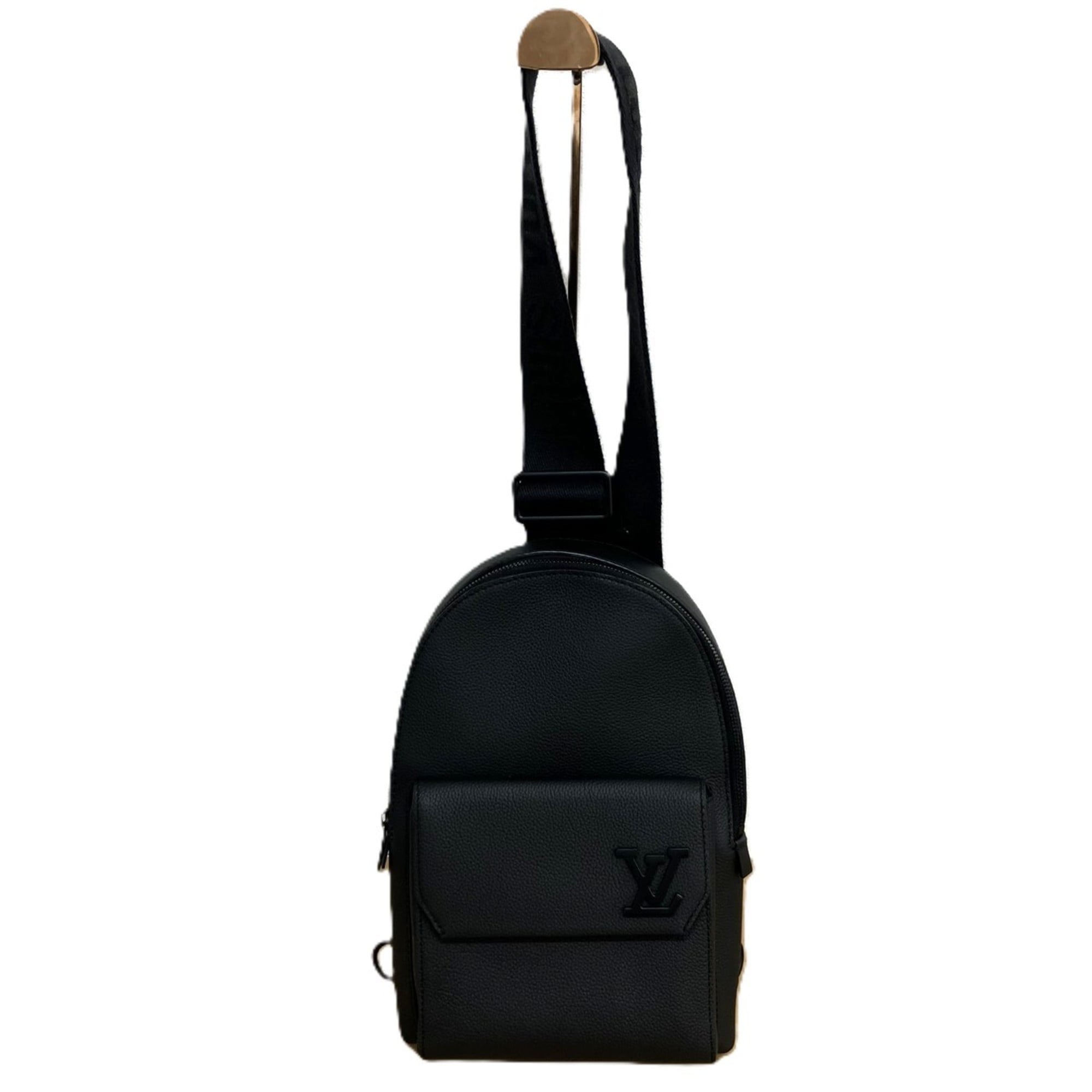 Louis Vuitton Black Leather Sling Bag (Pre-Owned)