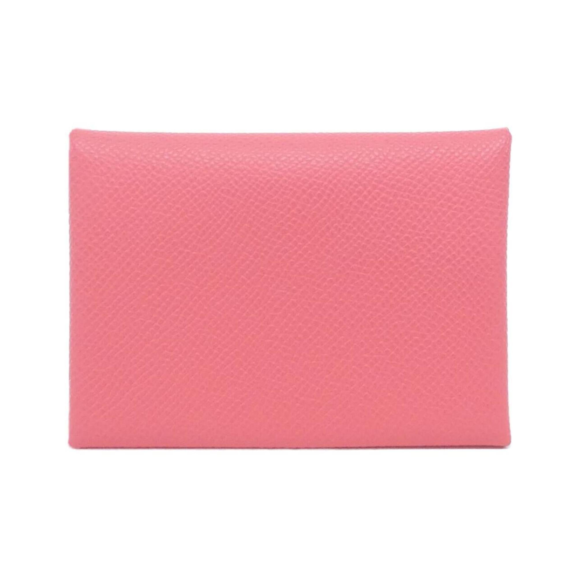 Hermes Rose Azalee Epsom Leather Coin Purse/Coin Case (Pre-Owned)