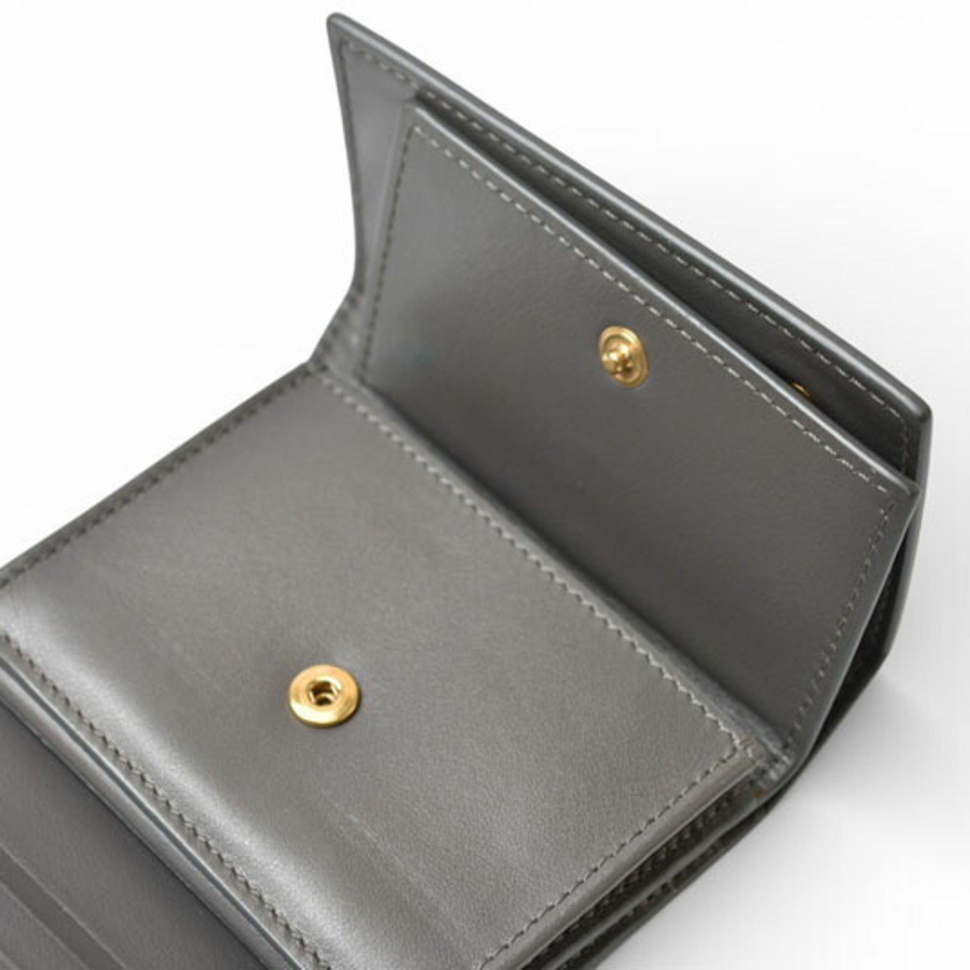 Celine Gray Leather Wallet (Tri-Fold) (Pre-Owned)
