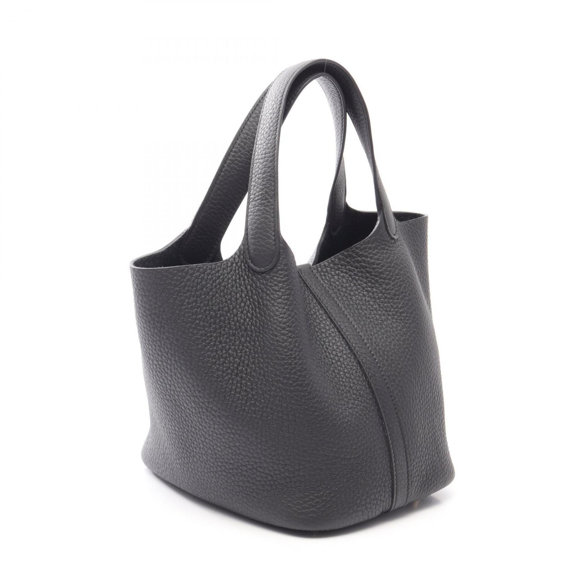 Hermes Black Taurillon Clemence Leather Leather Handbag (Pre-Owned)