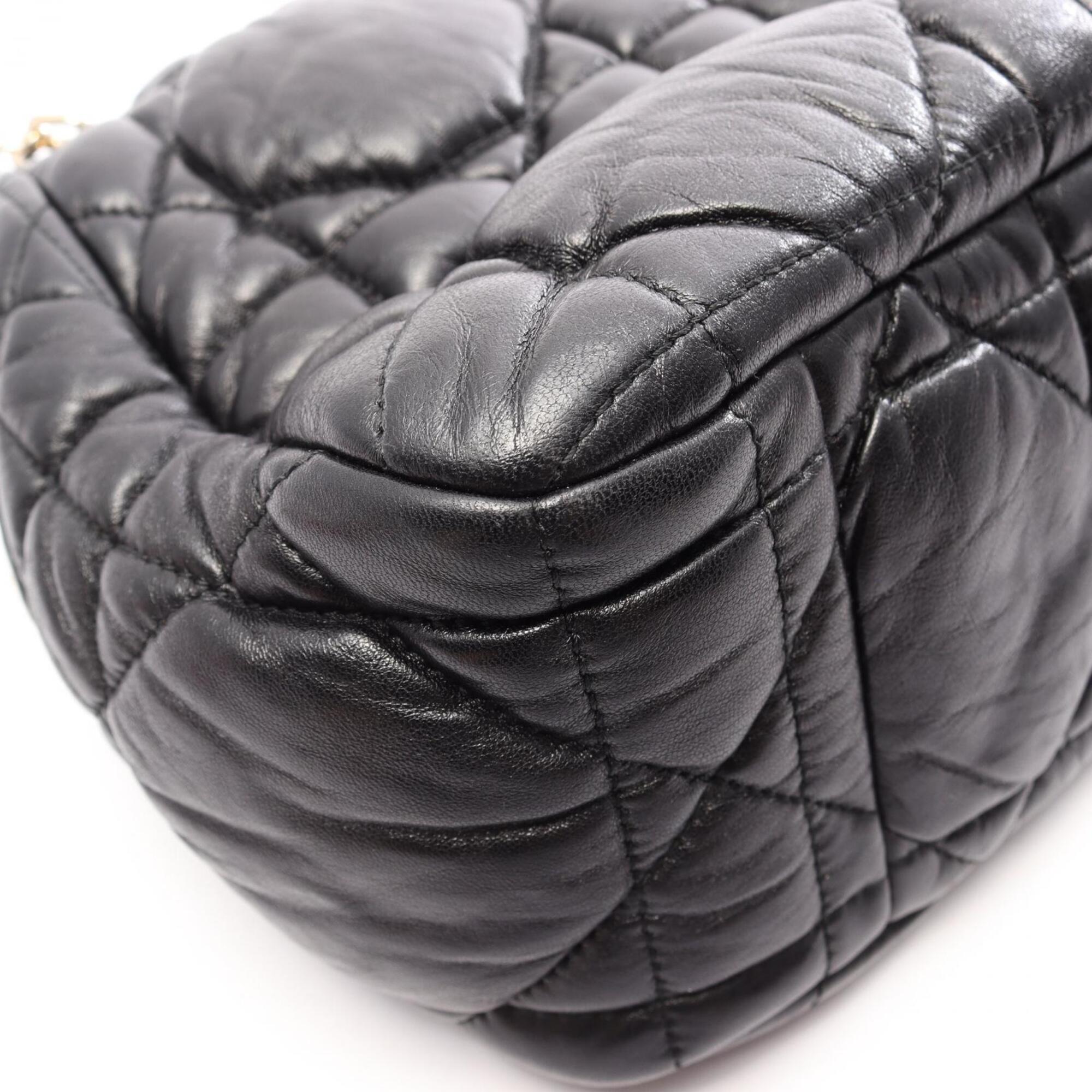 Christian Dior Black Leather Handbag Shoulder Bag (Pre-Owned)