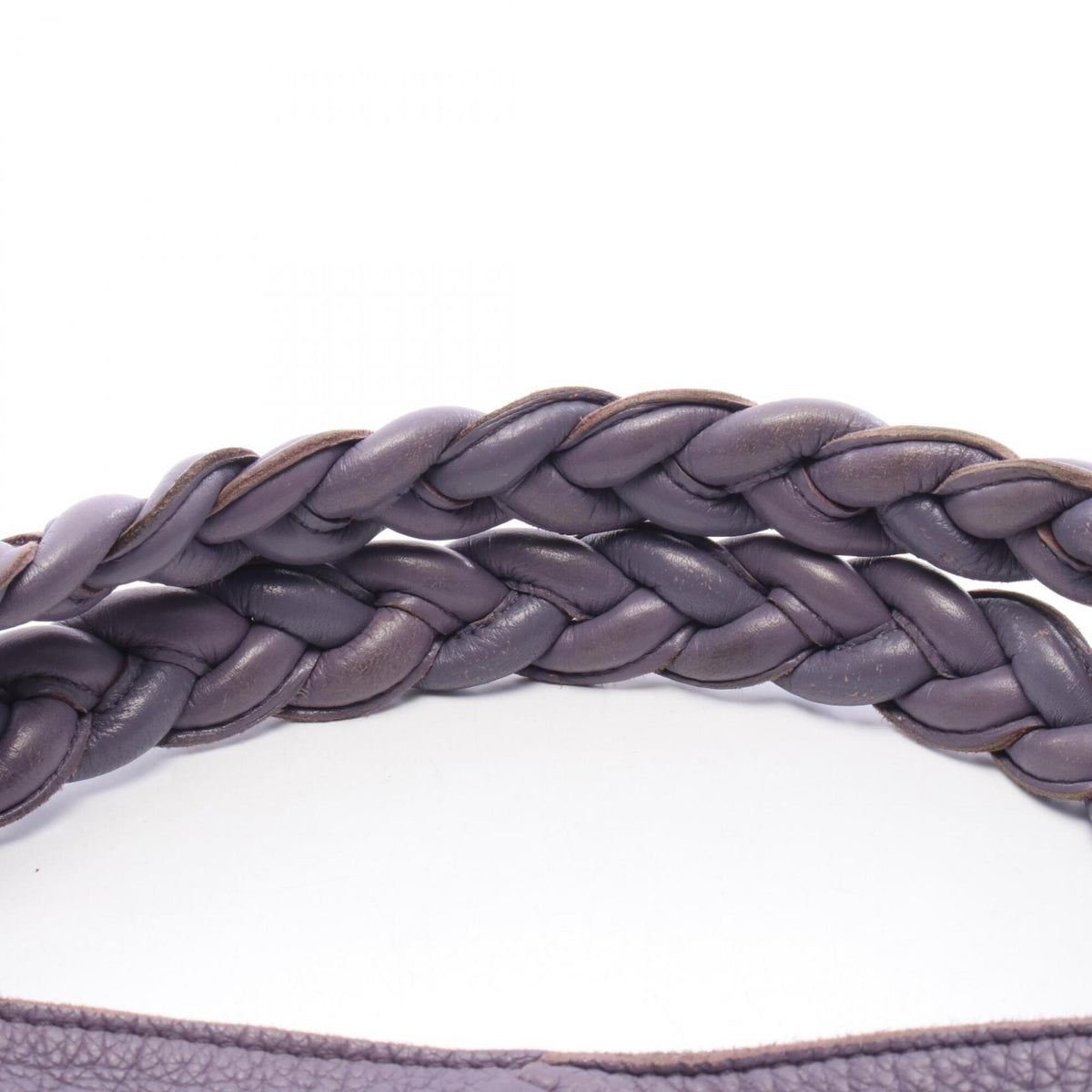 Bottega Veneta Purple Leather Handbag Tote Bag (Pre-Owned)