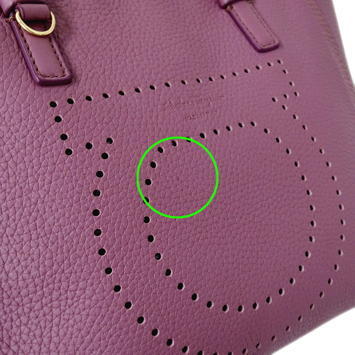 Salvatore Ferragamo Gancini Pink Purple Leather Handbag Shoulder Bag (Pre-Owned)