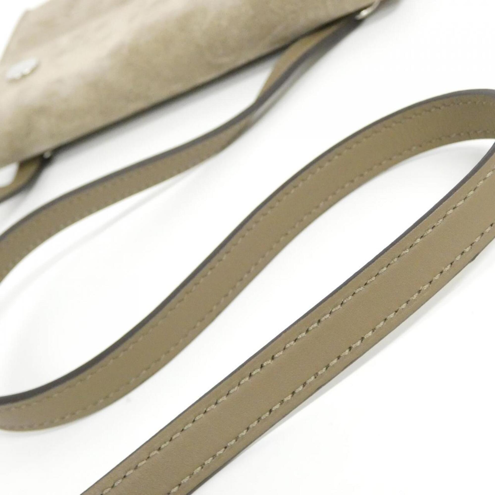 Hermes Beige Etoupe Gray Swift Leather Chain/Shoulder Wallet (Pre-Owned)