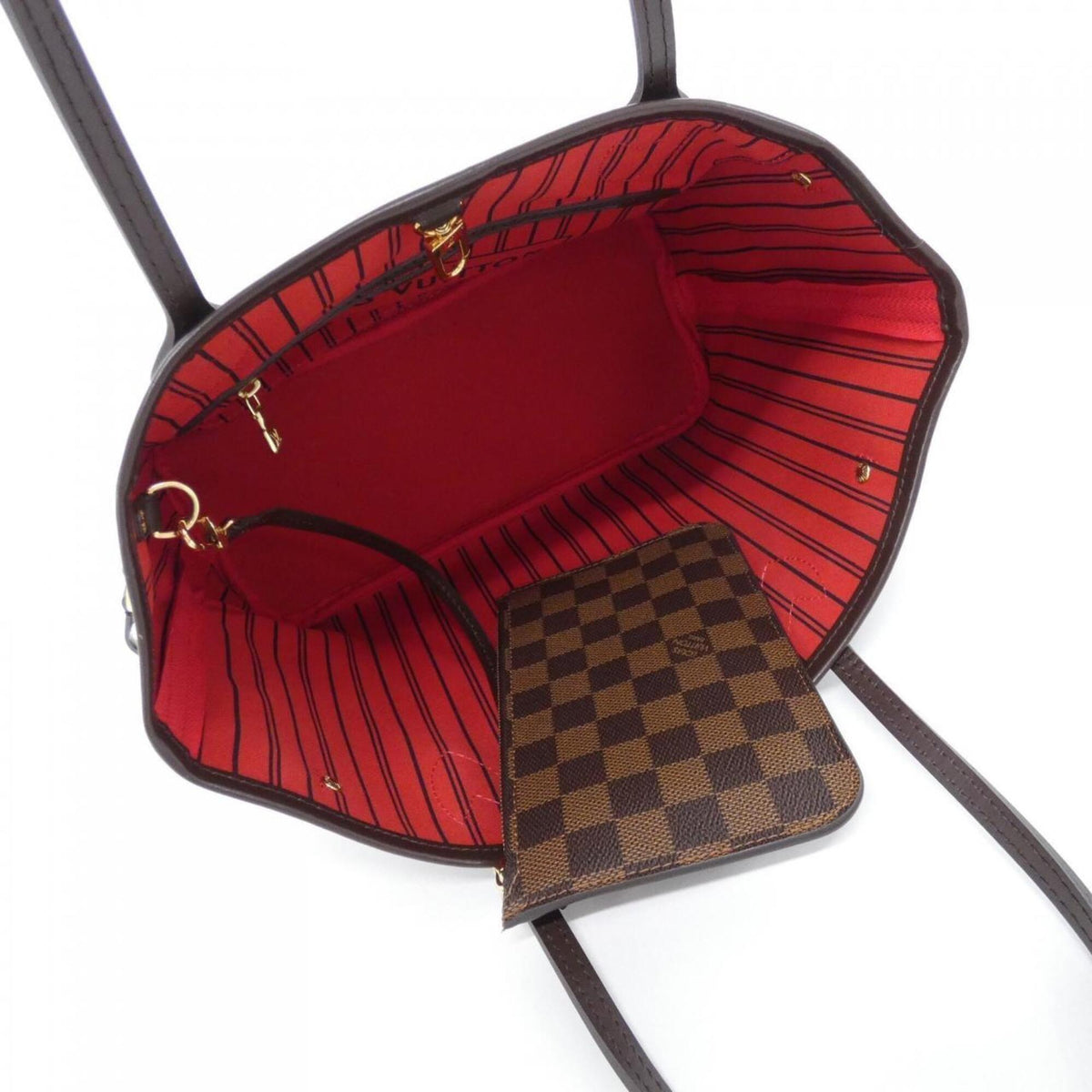 Louis Vuitton Ebene Coated Canvas Handbag Pouch (Pre-Owned)