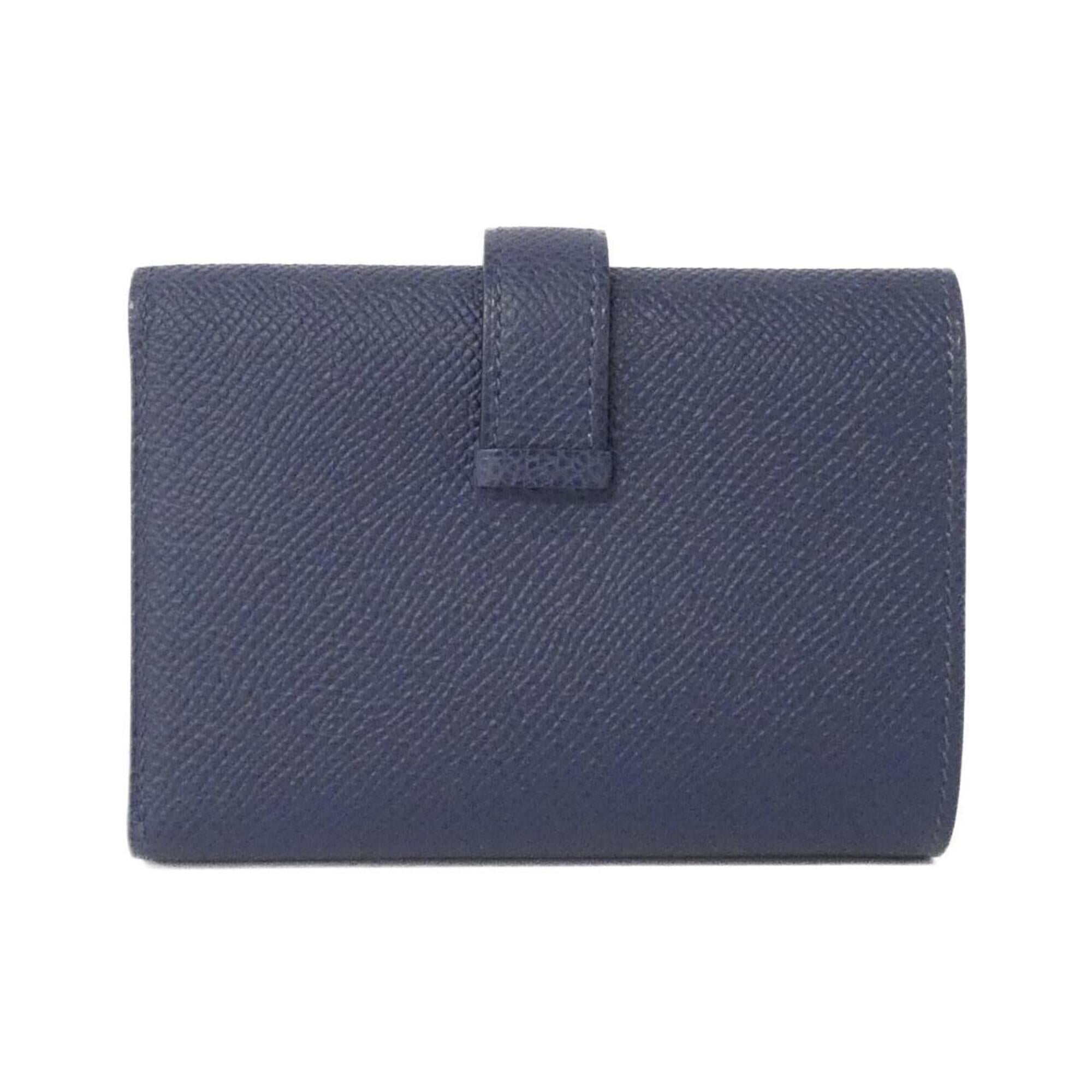 Hermes Blue Indigo Epsom Leather Wallet (Tri-Fold) (Pre-Owned)