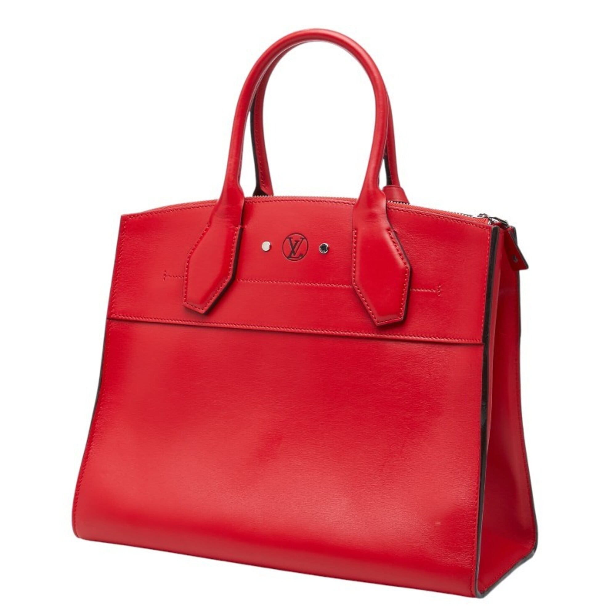 Louis Vuitton Red Color Leather Handbag (Pre-Owned)
