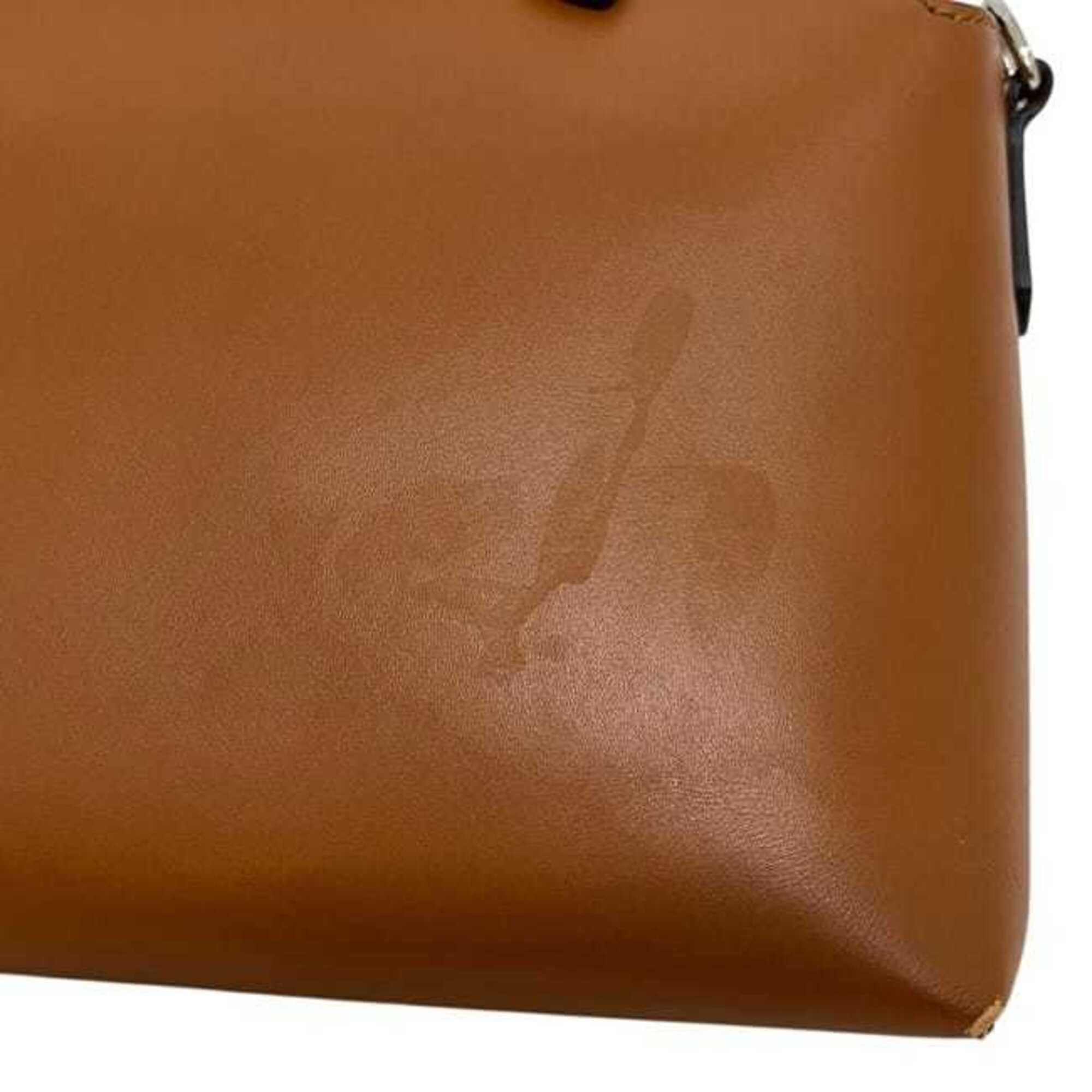 Fendi Brown Leather Shoulder Bag (Pre-Owned)