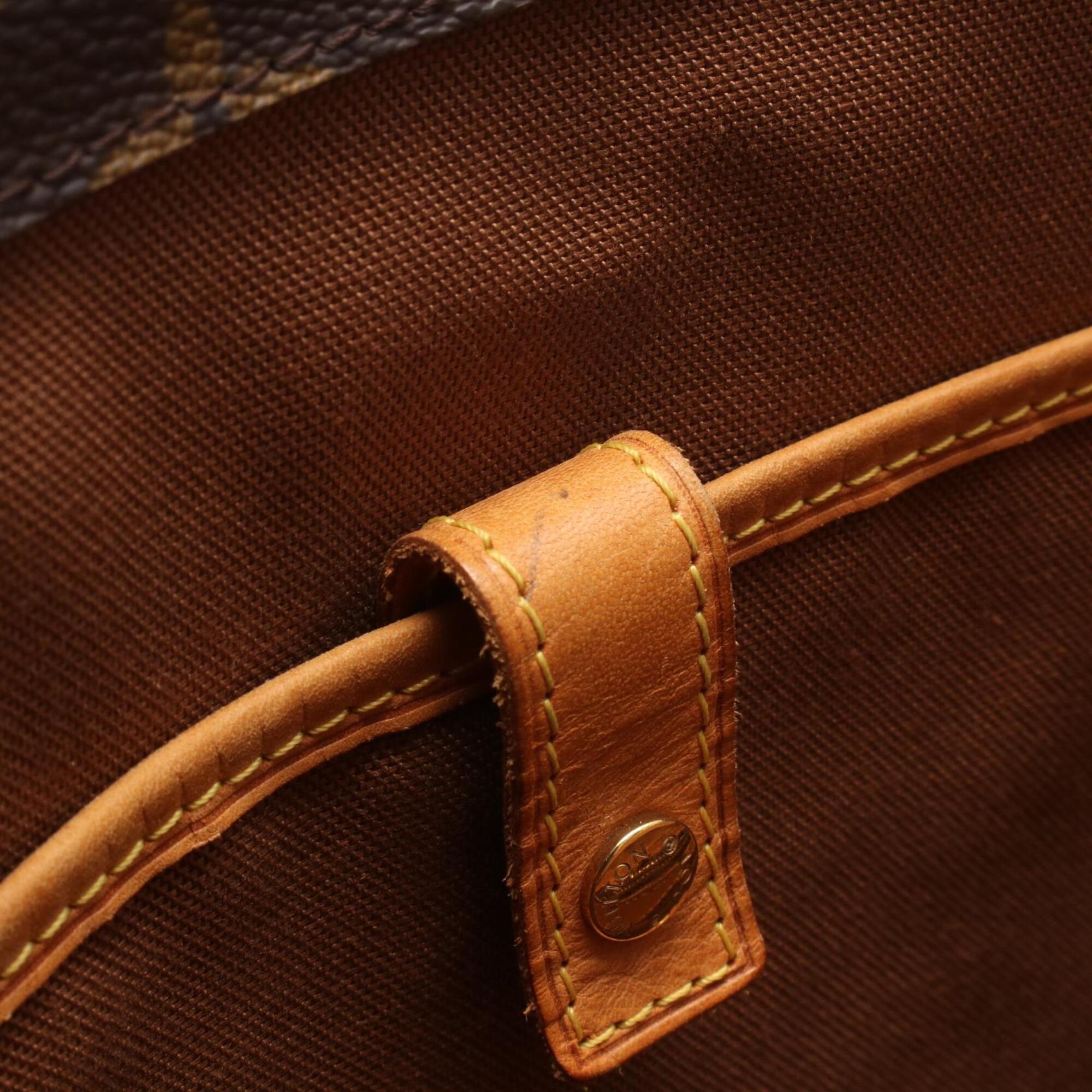 Louis Vuitton Brown Monogram Coated Canvas Leather Handbag Tote Bag (Pre-Owned)