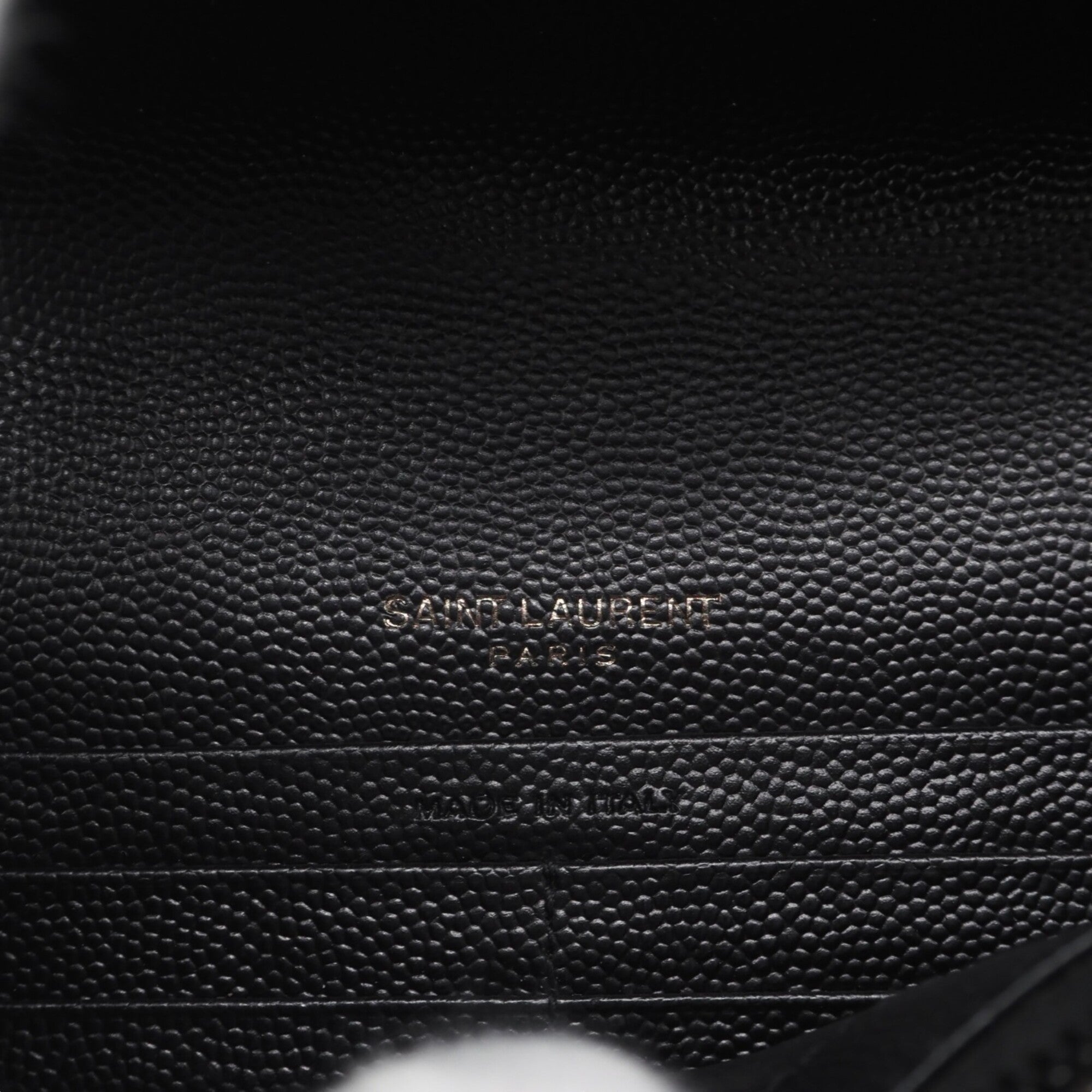 Yves Saint Laurent Cassandre Black Leather Shoulder Bag (Pre-Owned)