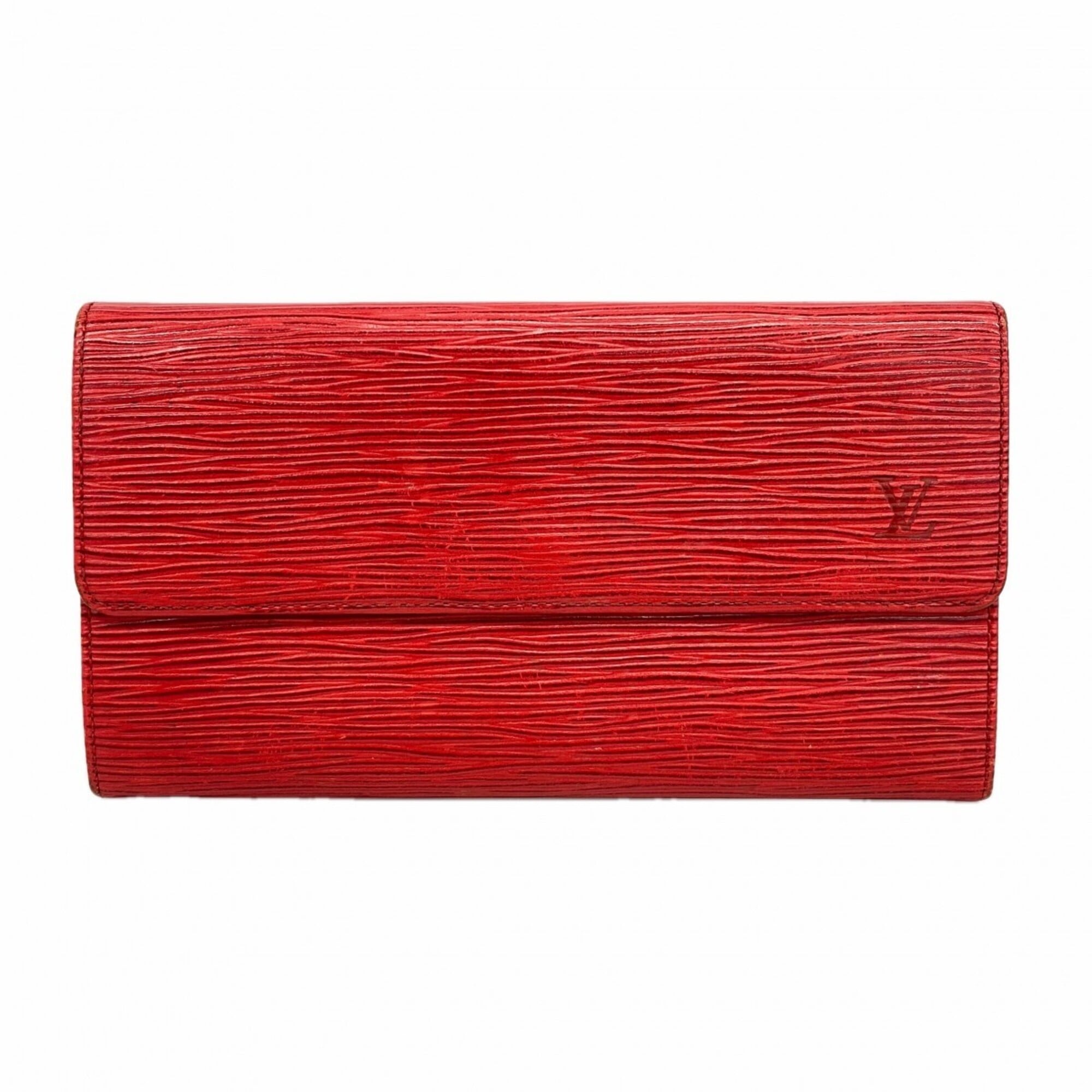 Louis Vuitton Castilian Red Long Wallet (Bi-Fold) (Pre-Owned)
