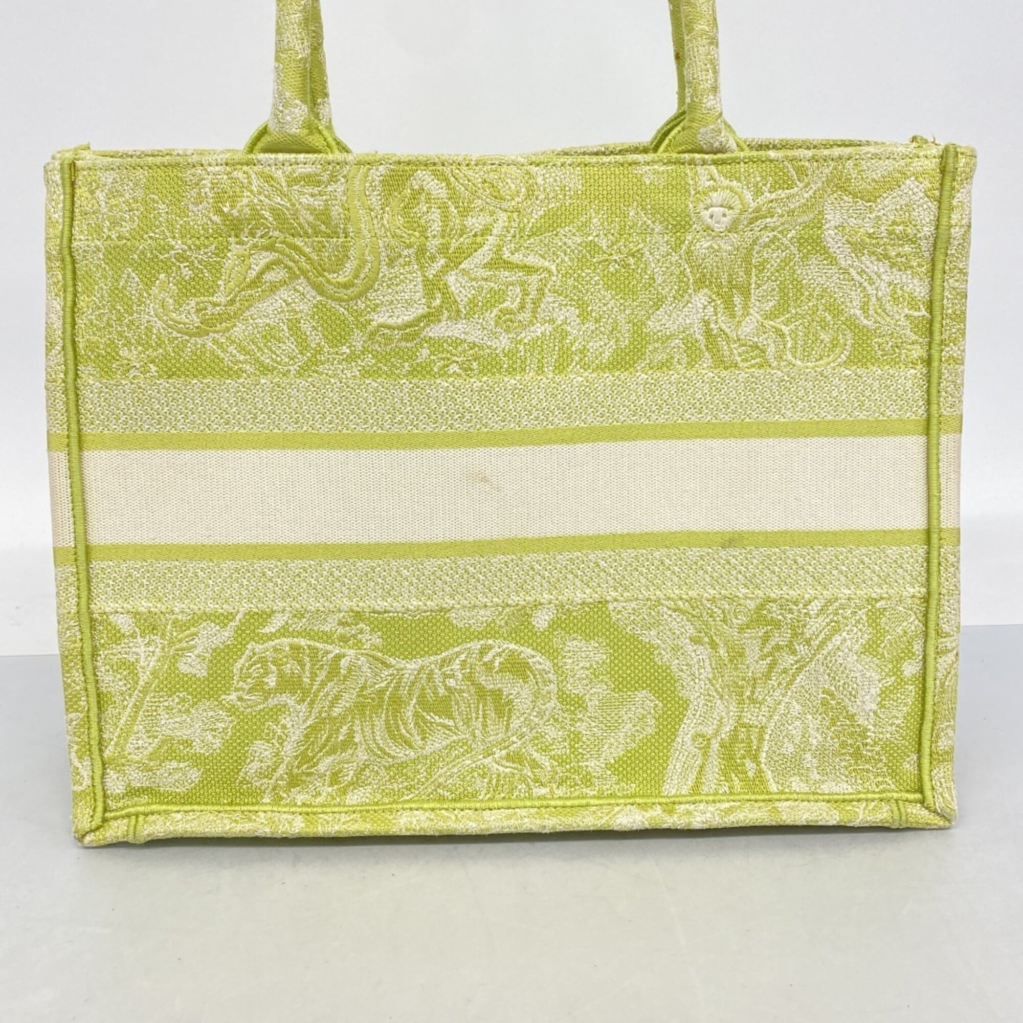 Christian Dior Light Green Canvas Tote Bag (Pre-Owned)