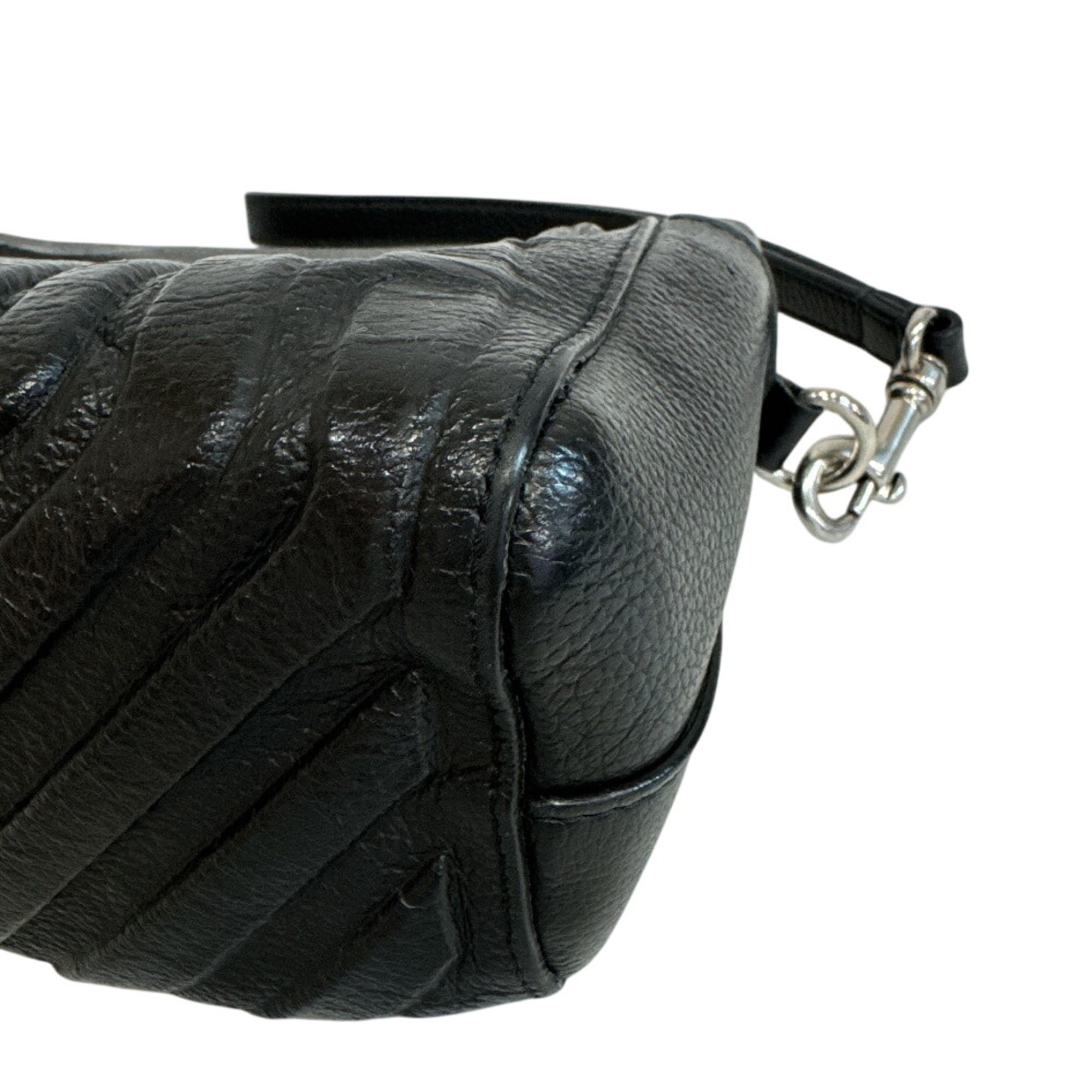 Balenciaga Black Leather Clutch Bag Pouch (Pre-Owned)