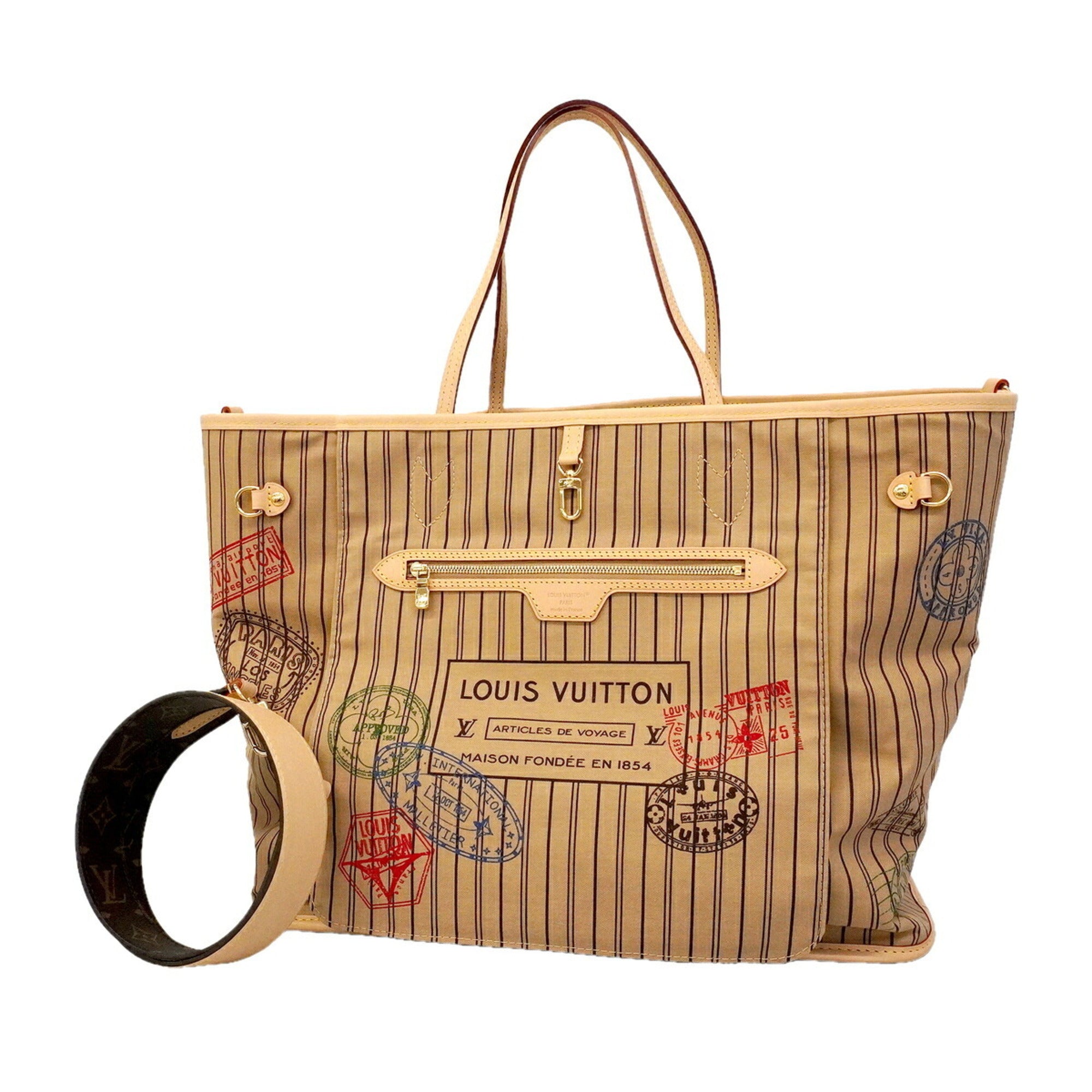 Louis Vuitton Beige Brown Tote Bag (Pre-Owned)