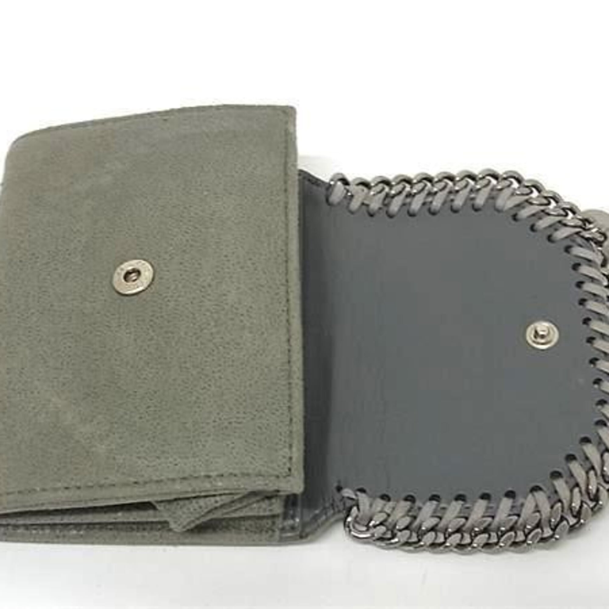 Stella Mccartney Gray Leather Coin Purse/Coin Case (Pre-Owned)