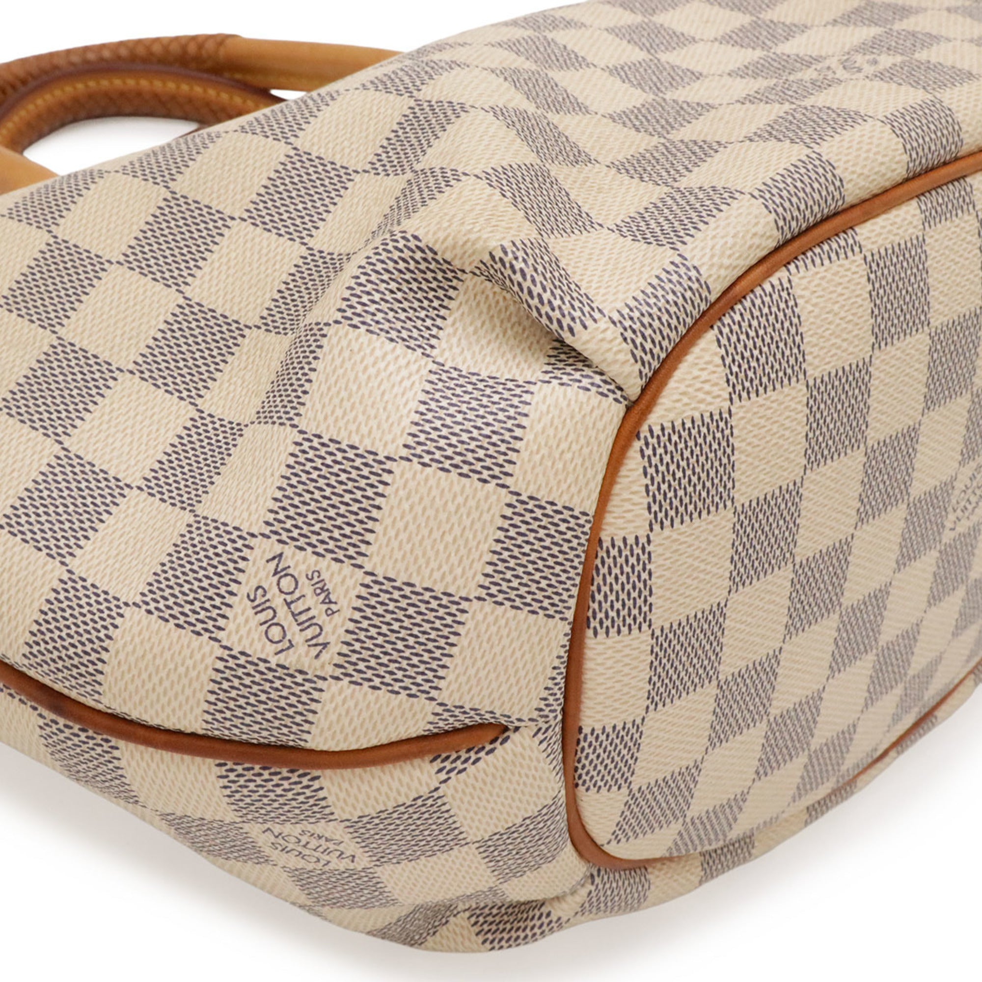 Louis Vuitton Ivory Damier Azur Canvas Shoulder Bag Tote Bag (Pre-Owned)