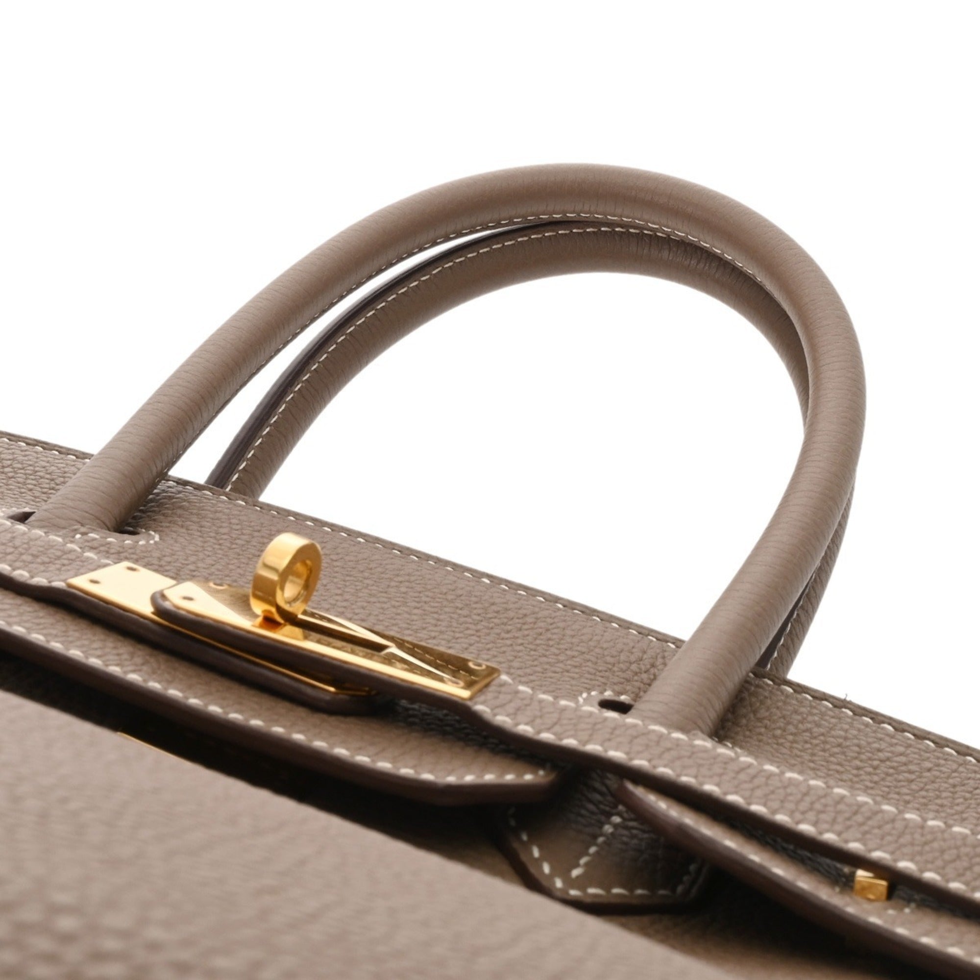 Hermes Birkin Etoupe Gray Togo Leather Handbag (Pre-Owned)