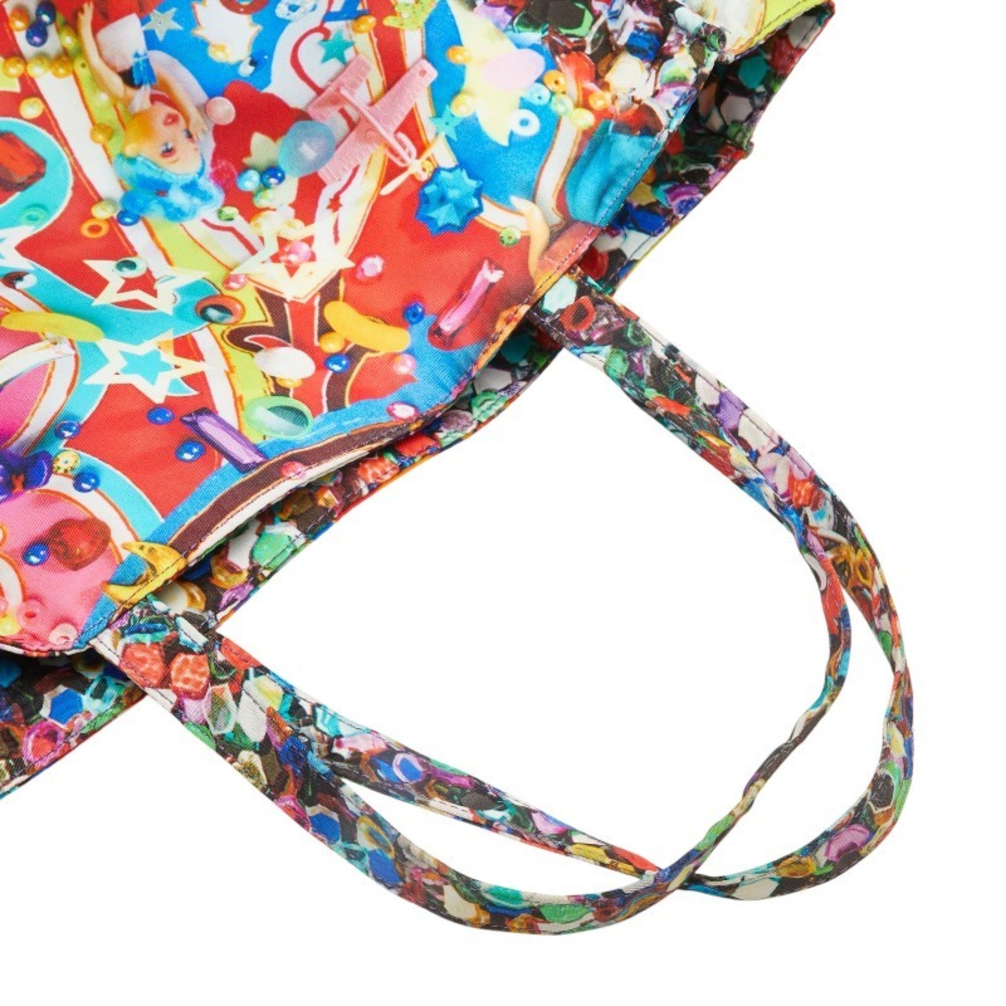Etro Blue Multi-Color Red Color Nylon Tote Bag (Pre-Owned)