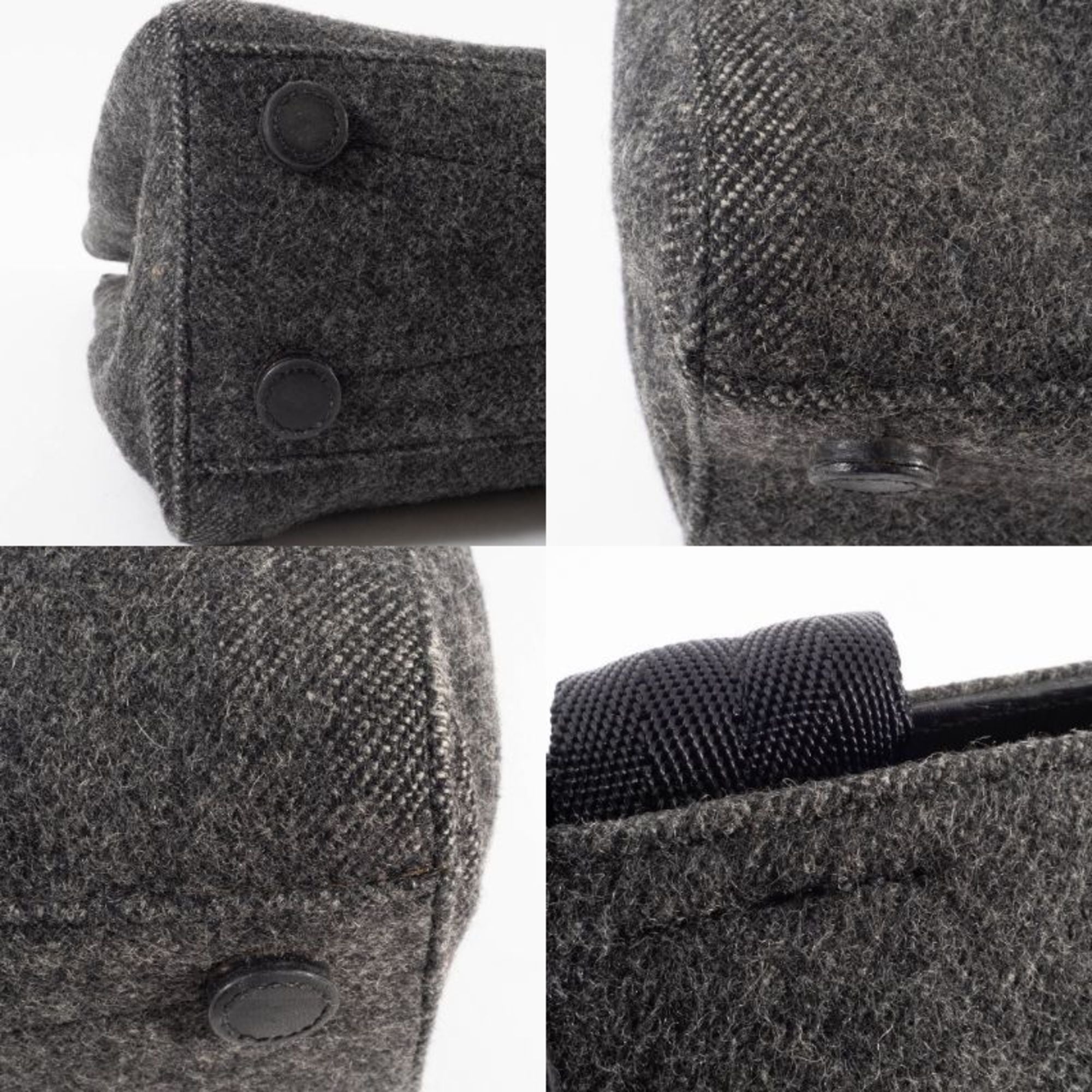 Prada Gray Polyester Handbag (Pre-Owned)