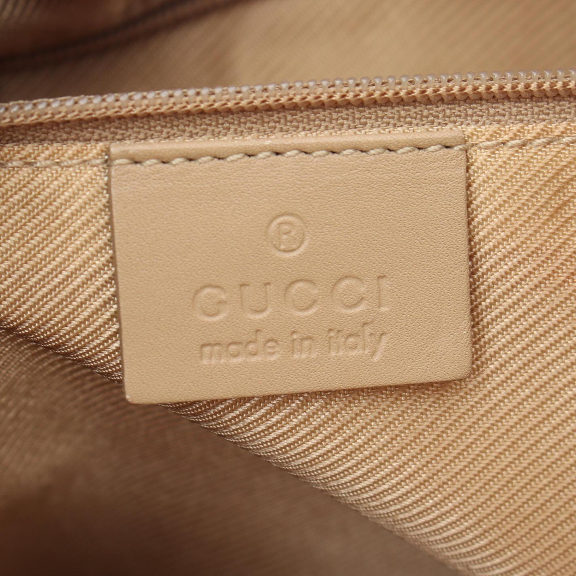 Gucci Beige Suede Leather Handbag Shoulder Bag (Pre-Owned)