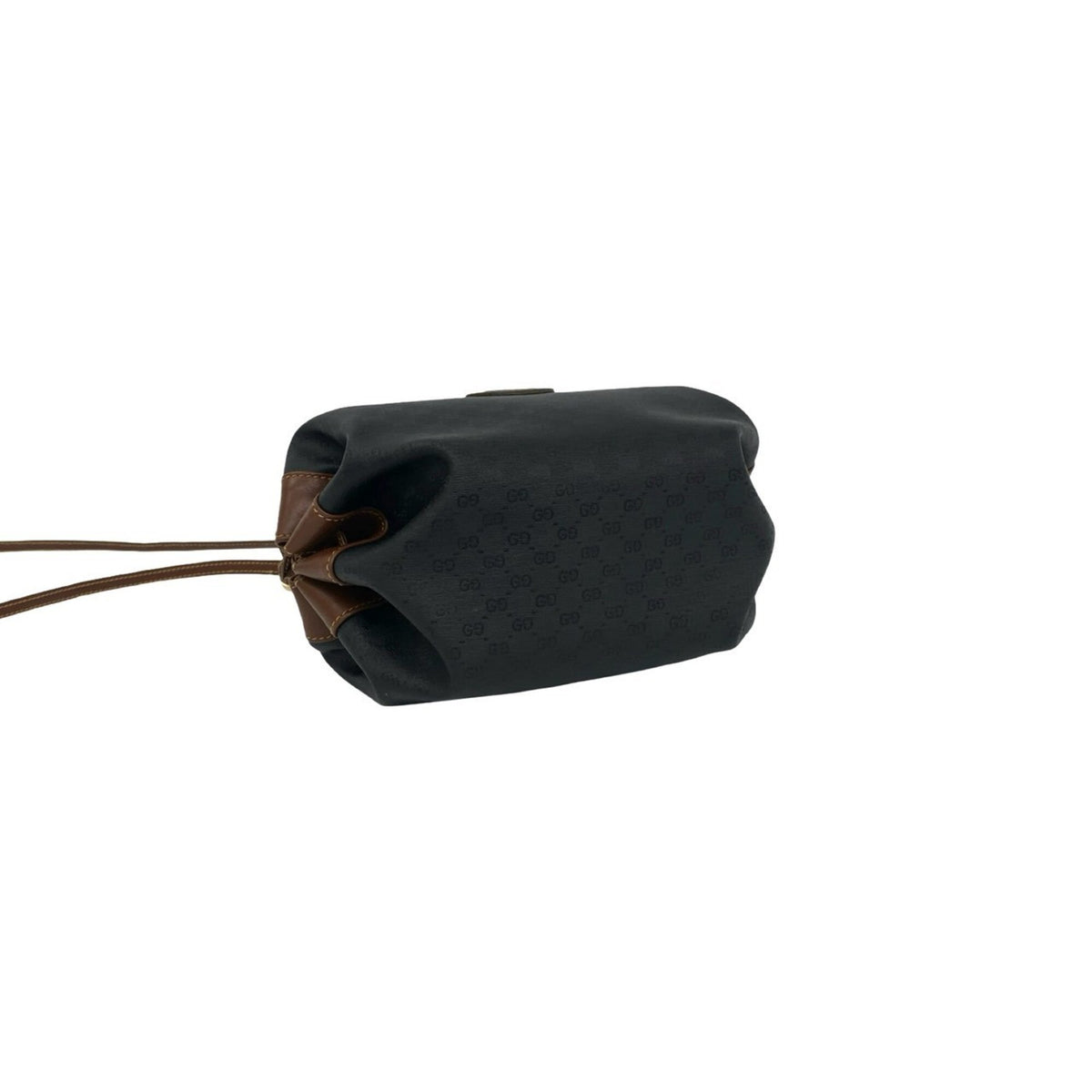 Gucci Black Brown Leather Pvc Pochette Shoulder Bag (Pre-Owned)