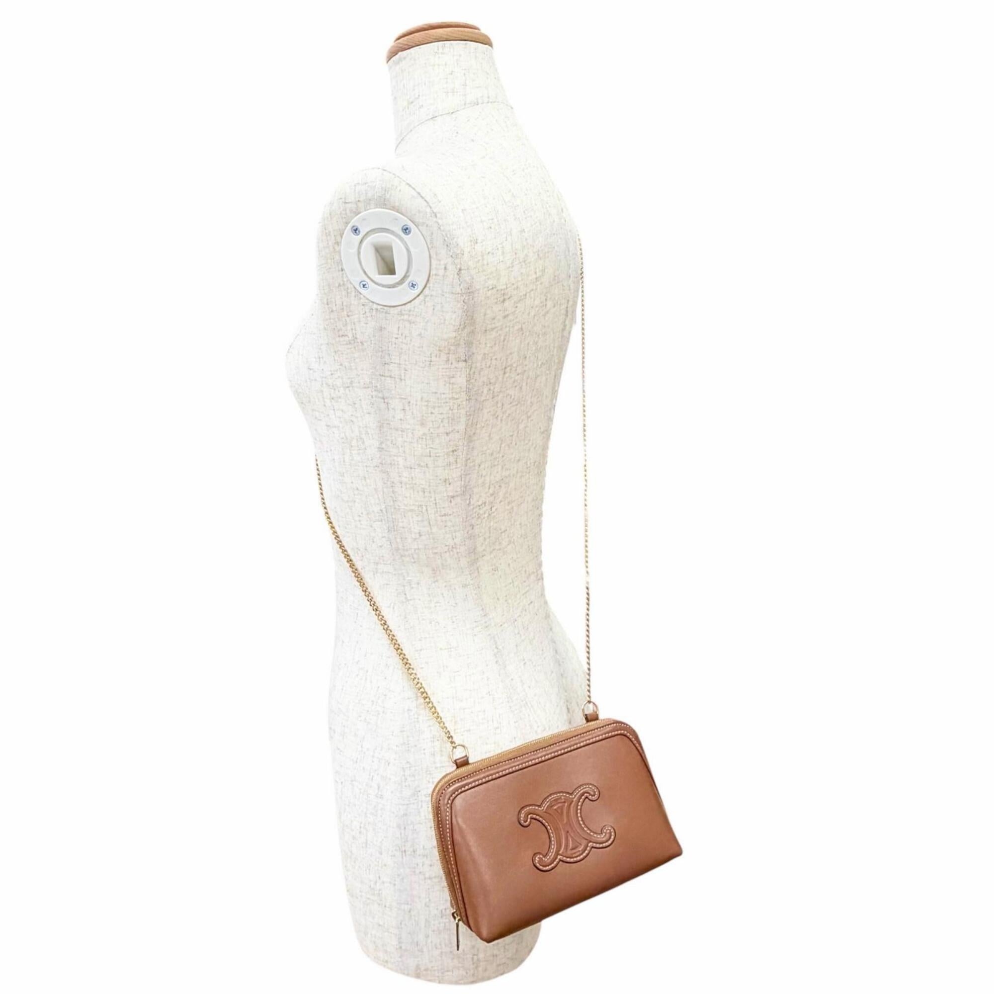 Celine Brown Leather Shoulder Bag (Pre-Owned)